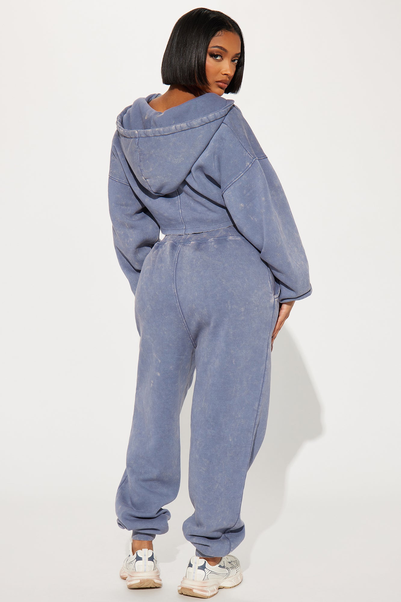 Tamara Washed Jogger Set - Slate Blue - Image 3