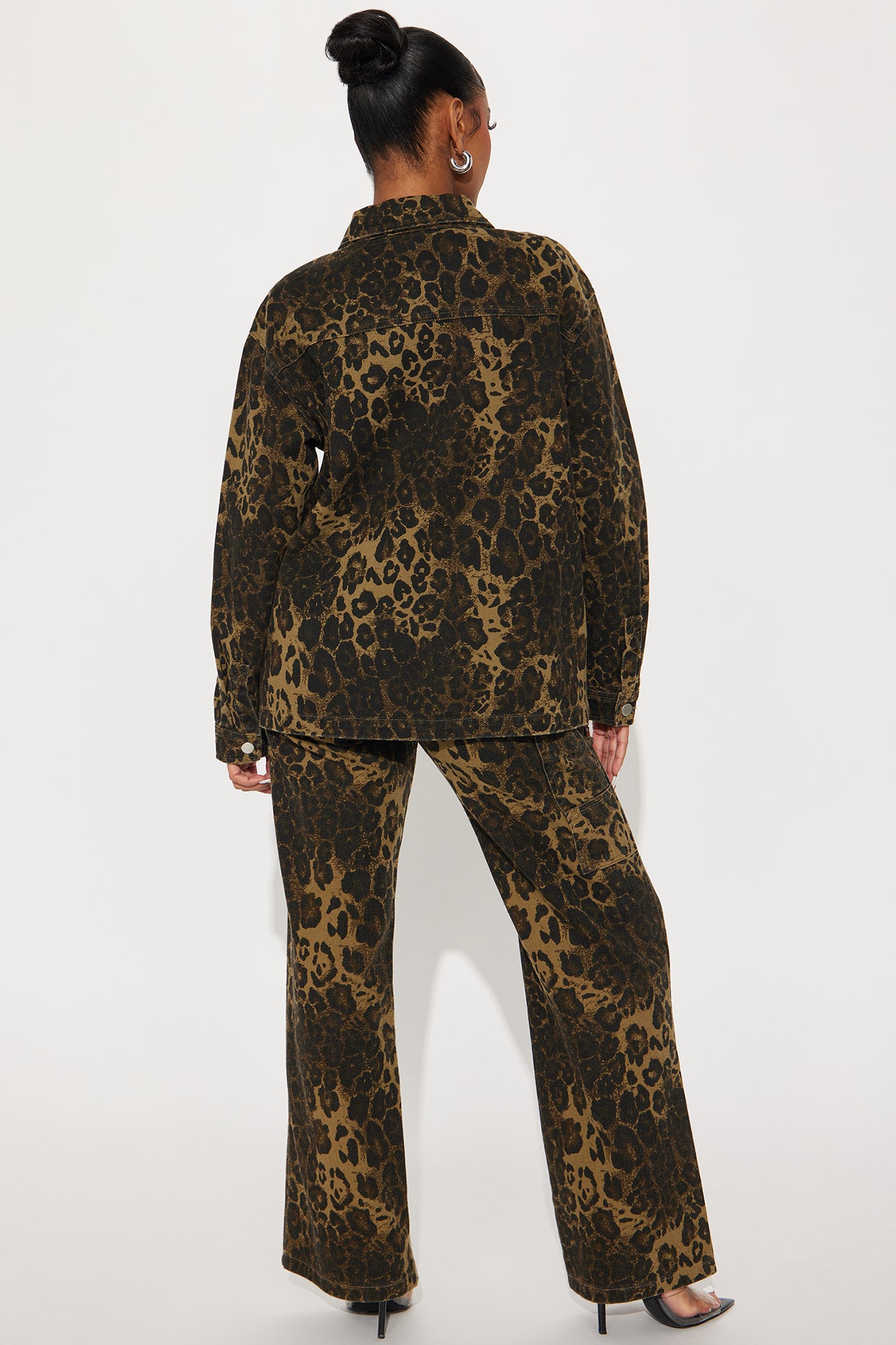 Running Wild Leopard Pant Set - Brown Combo - Image 5