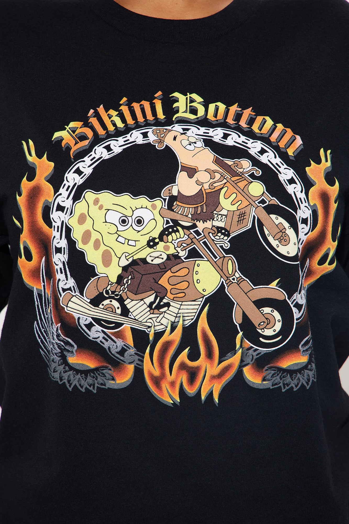 Spongebob & Patrick Moto Tee - Black - Image 3