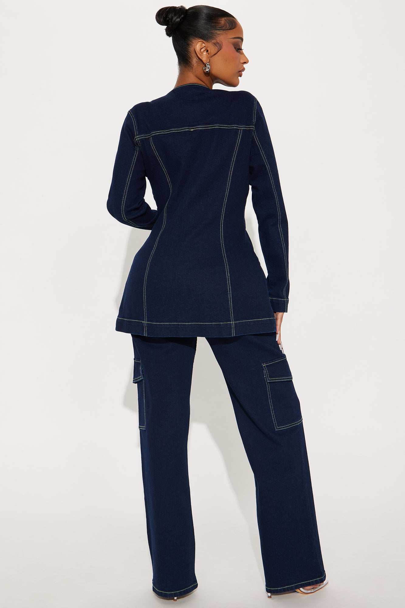 Sofia Denim Pant Set - Dark Denim - Image 3