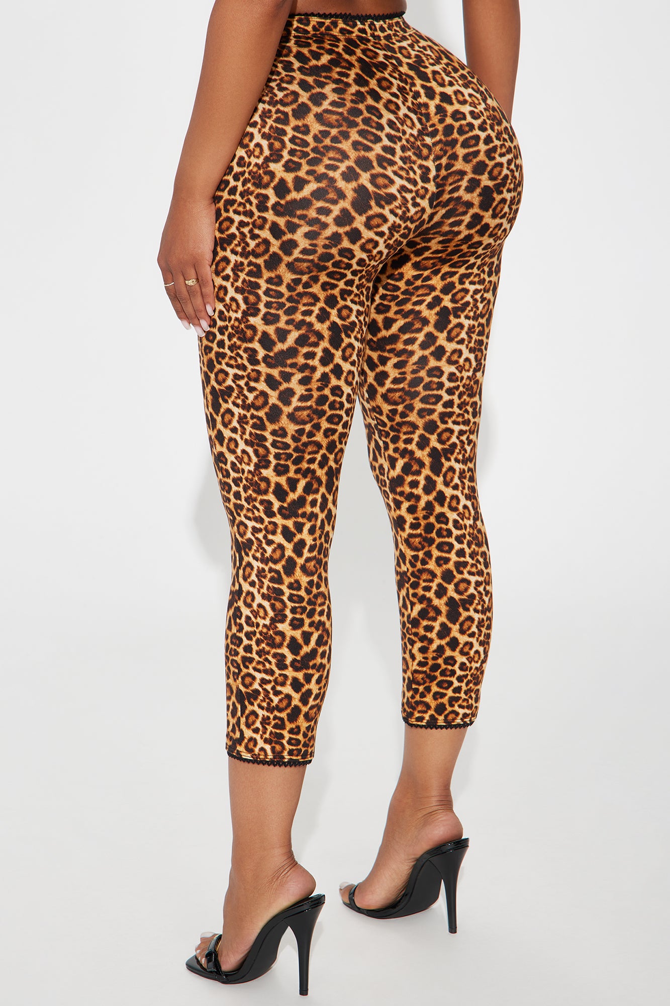Mila Leopard Capri Legging - Brown/combo - Image 3