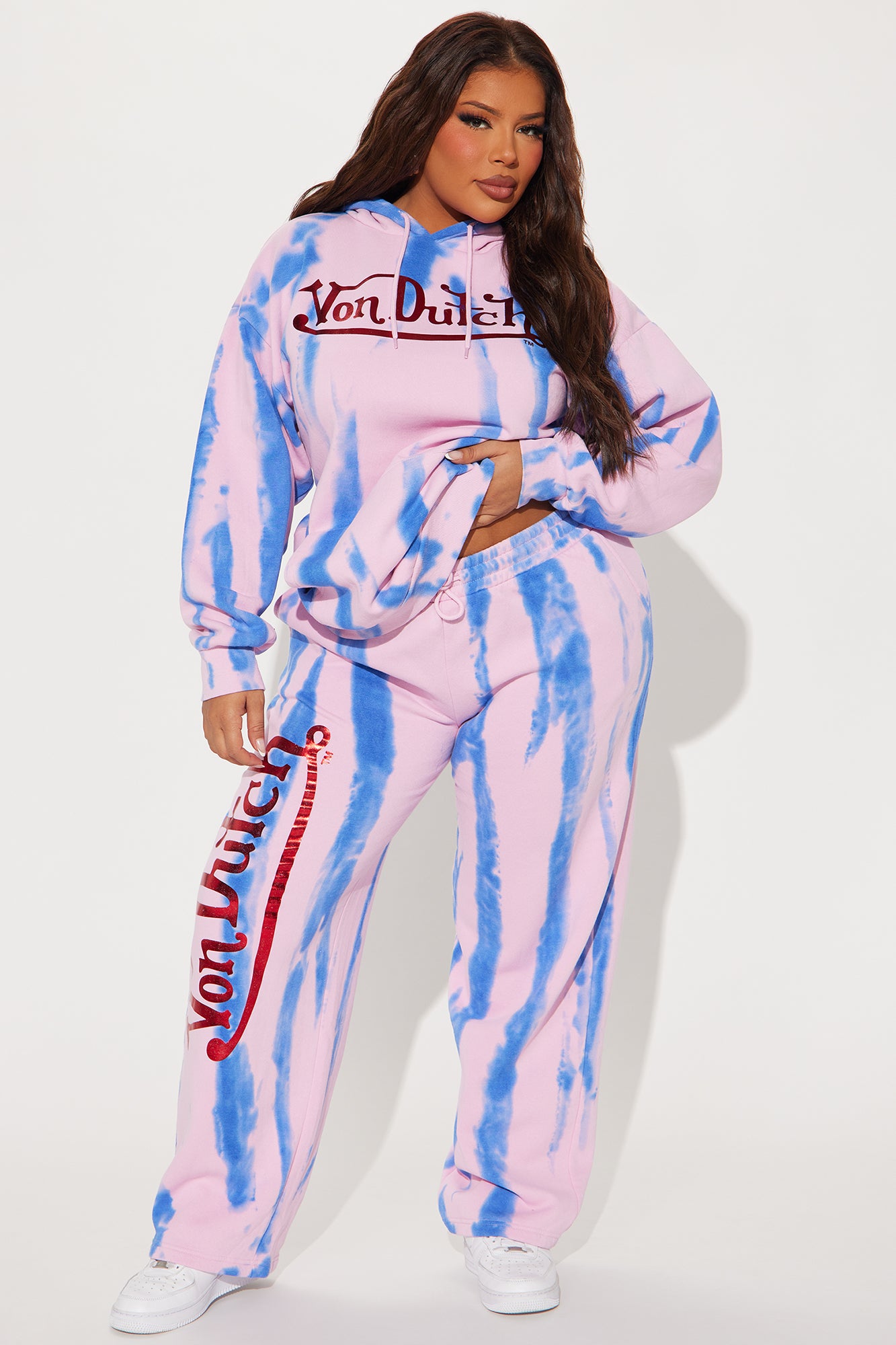 Von Dutch Tie Dye Wide Leg Pant - Purple/combo - Image 4