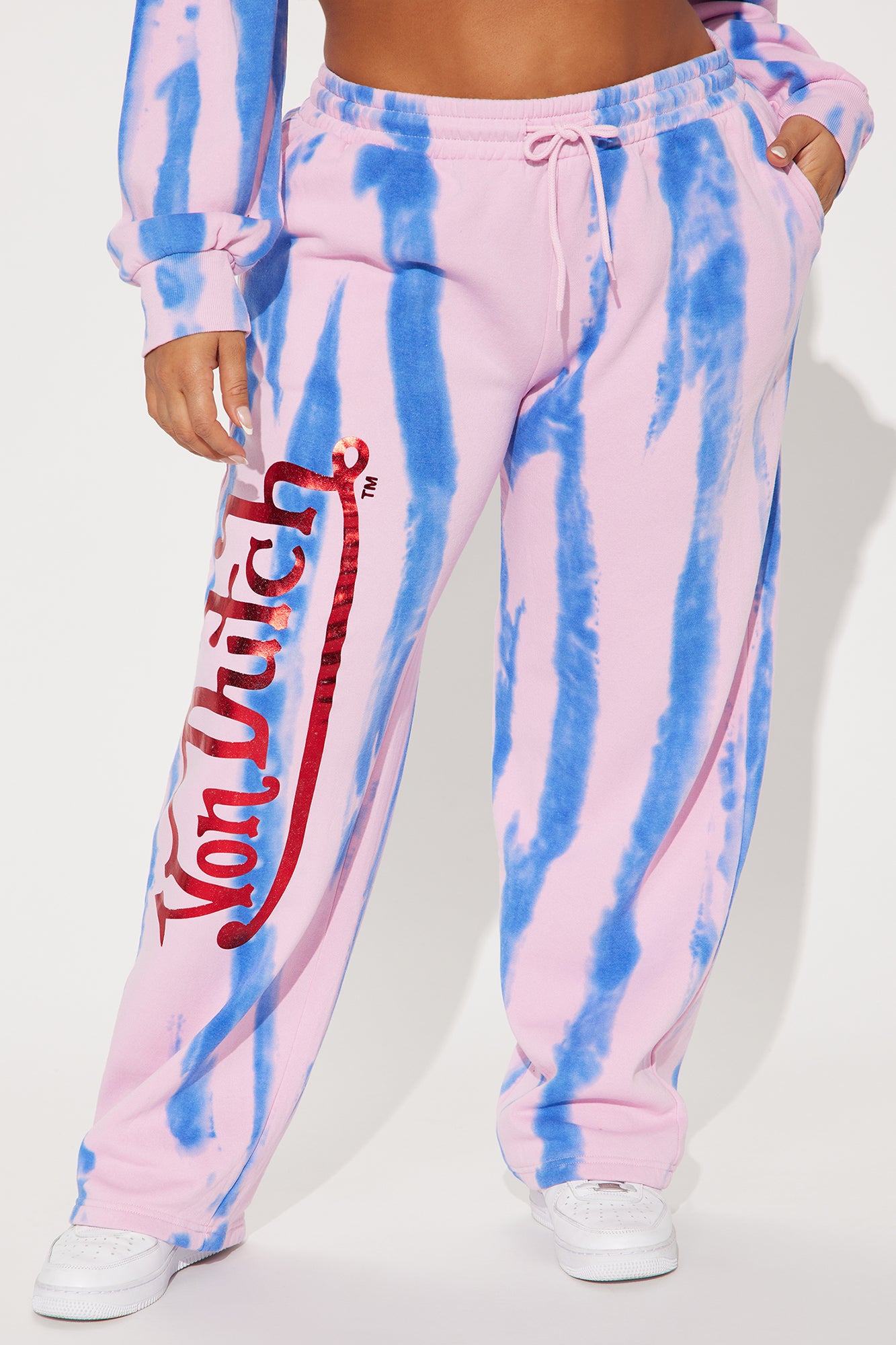 Von Dutch Tie Dye Wide Leg Pant - Purple/combo - Image 5