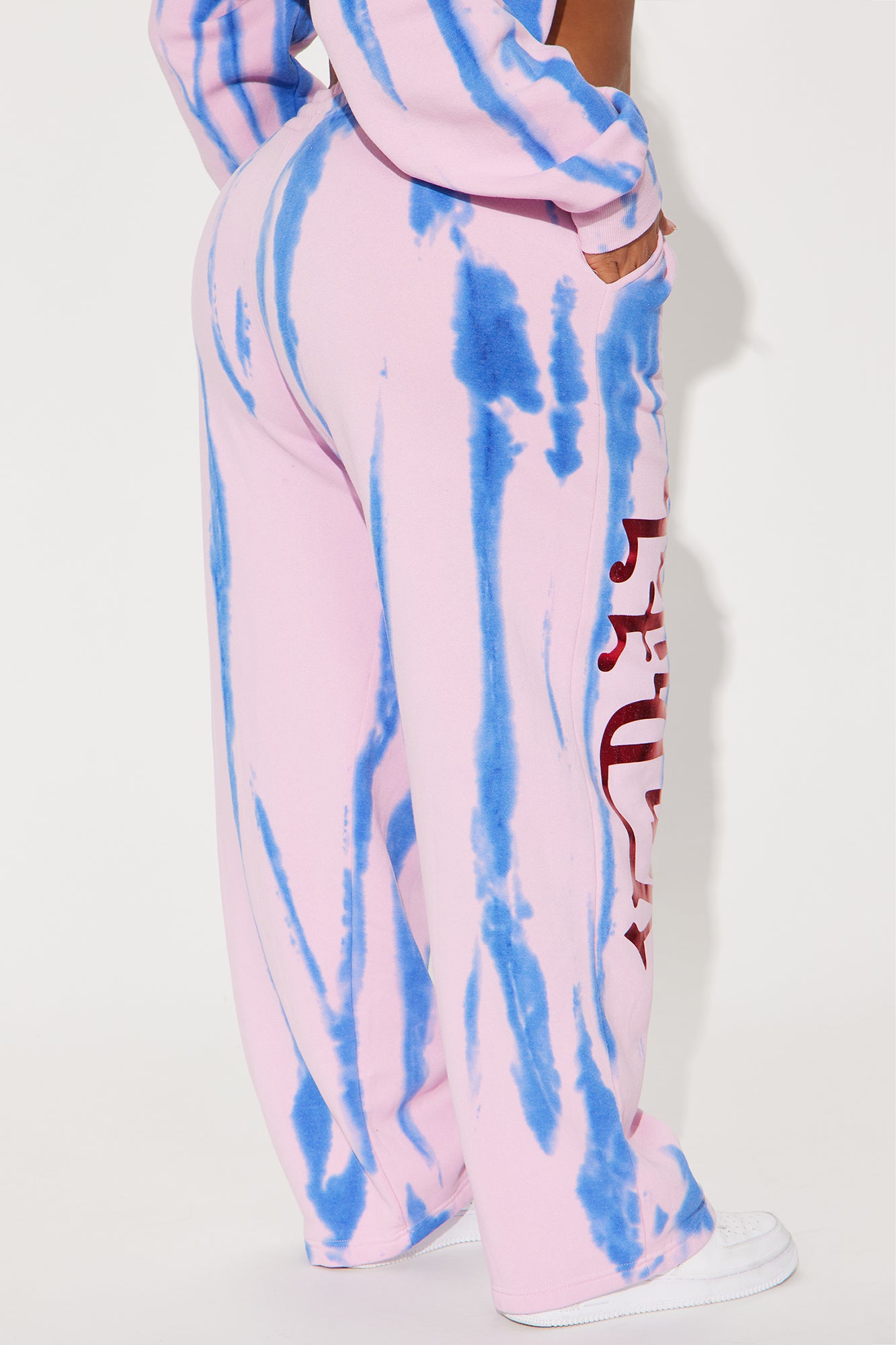 Von Dutch Tie Dye Wide Leg Pant - Purple/combo - Image 6