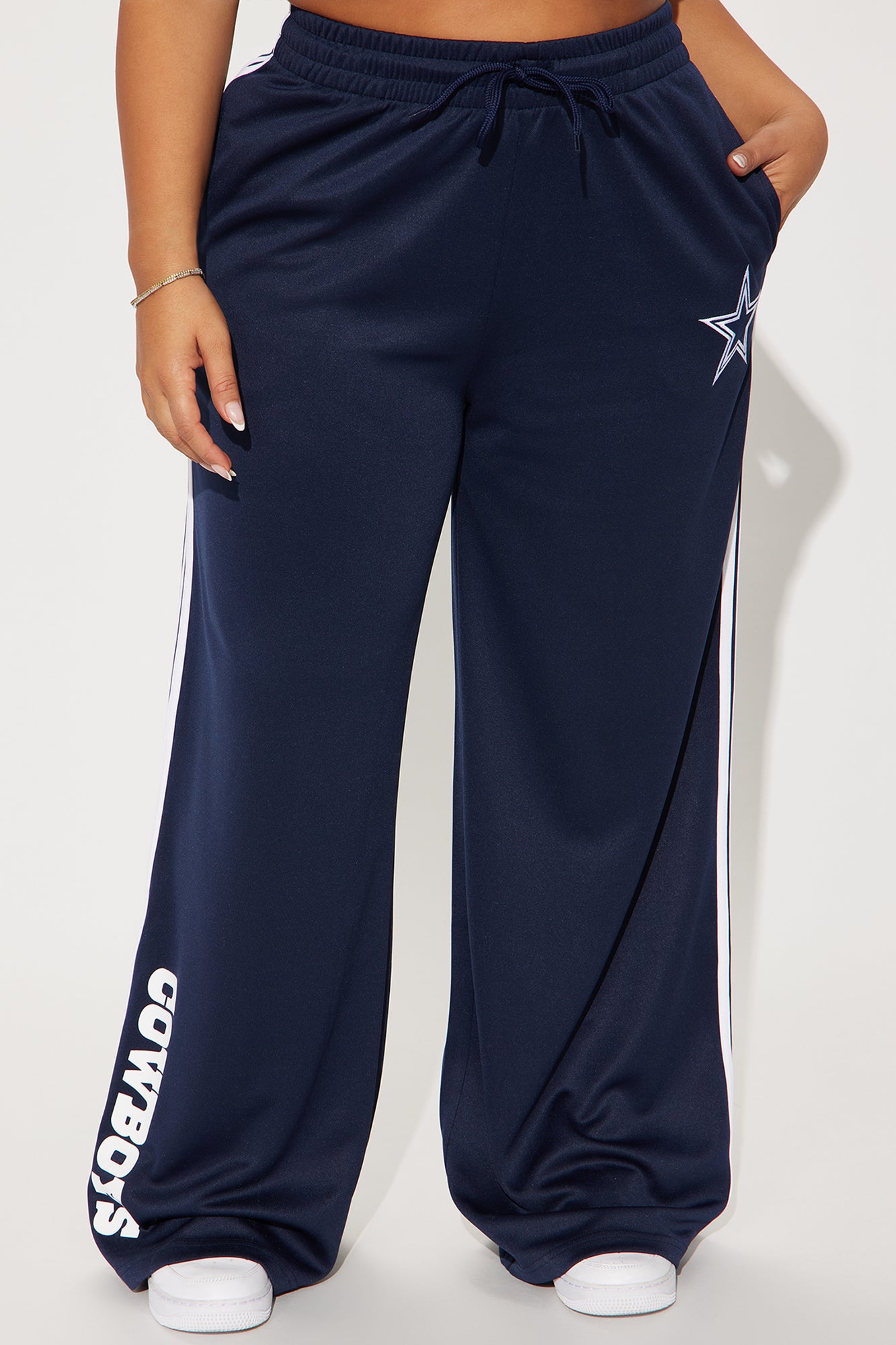 Cowboys Territory Wide Leg Pant - Navy - Image 5