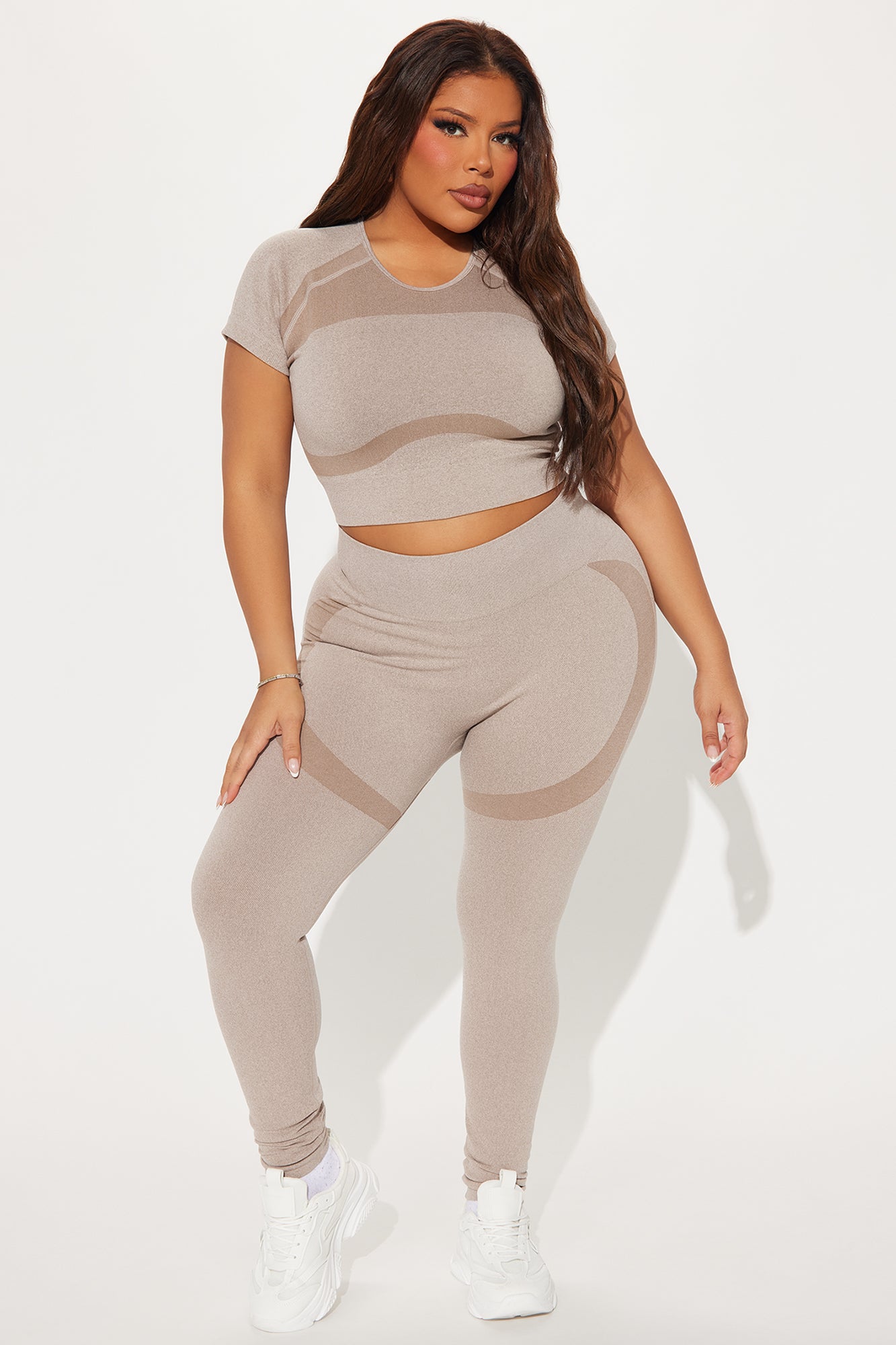 High Speed Infinity Seamless Active Set - Taupe - Image 5