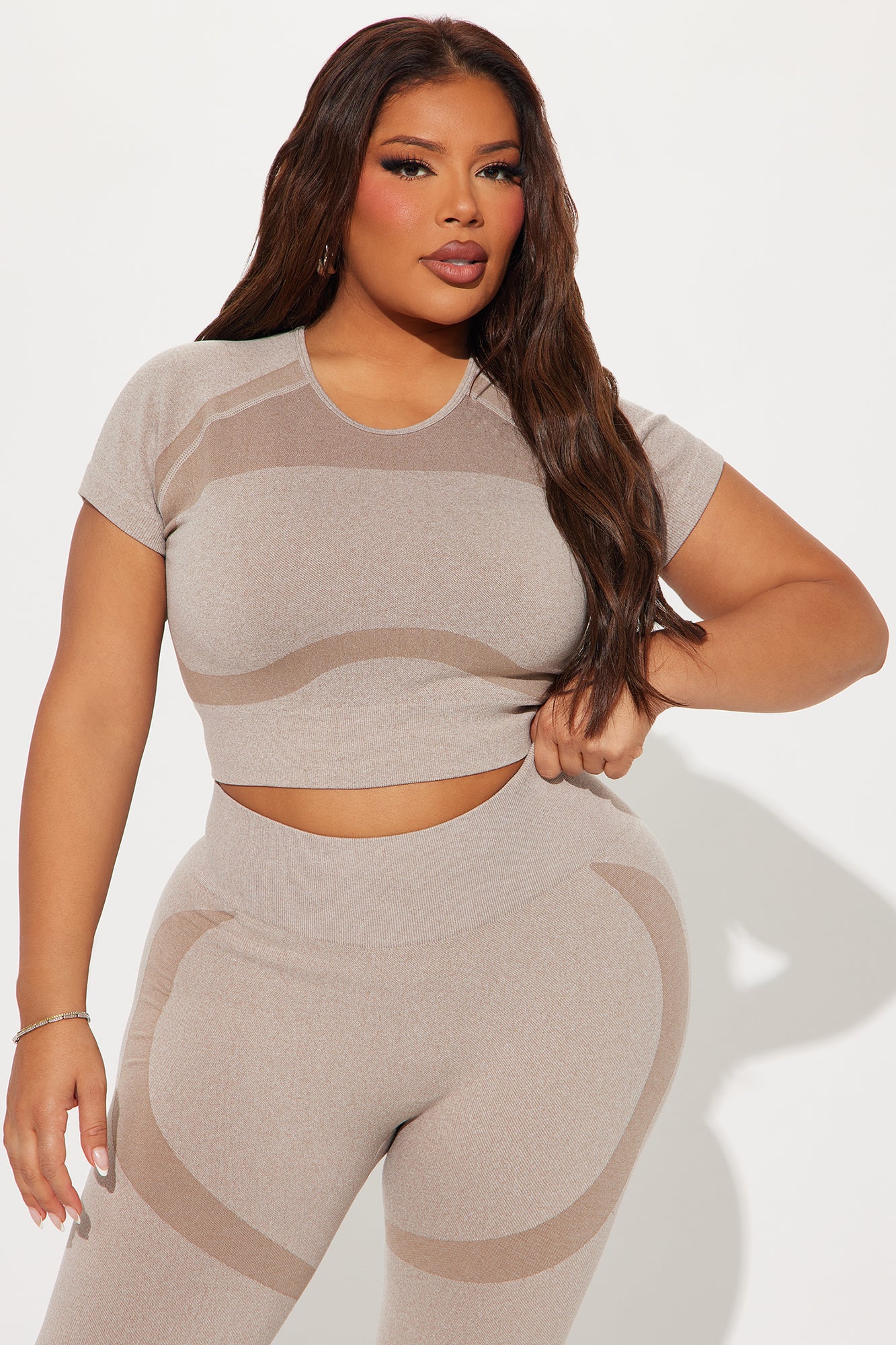 High Speed Infinity Seamless Active Set - Taupe - Image 6