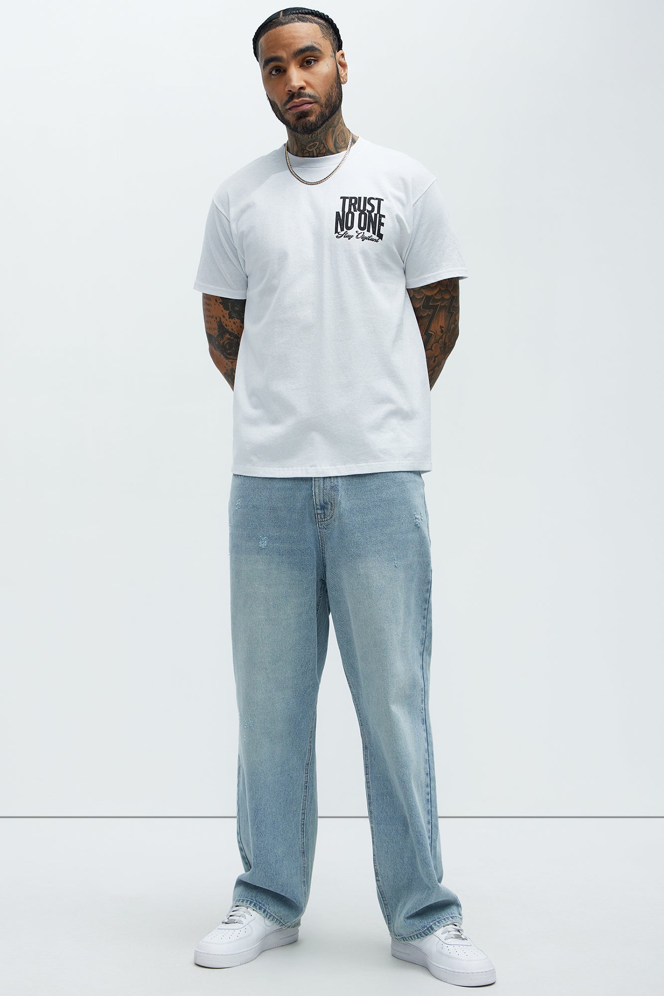 Stay Vigilant Short Sleeve Tee - White - Image 3
