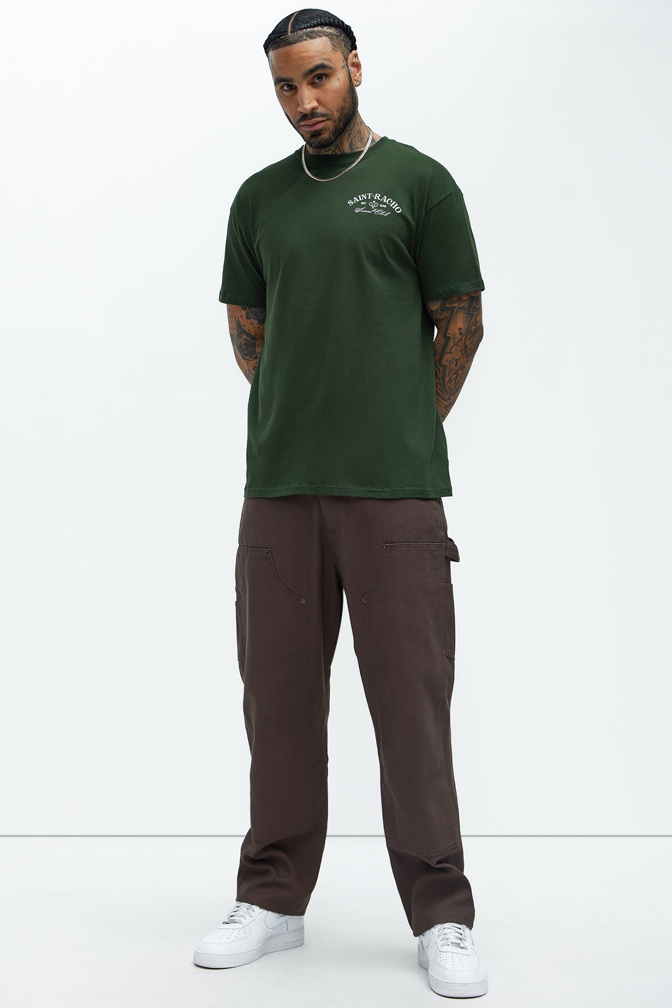 Saint Racho Social Club Short Sleeve Tee - Green - Image 3