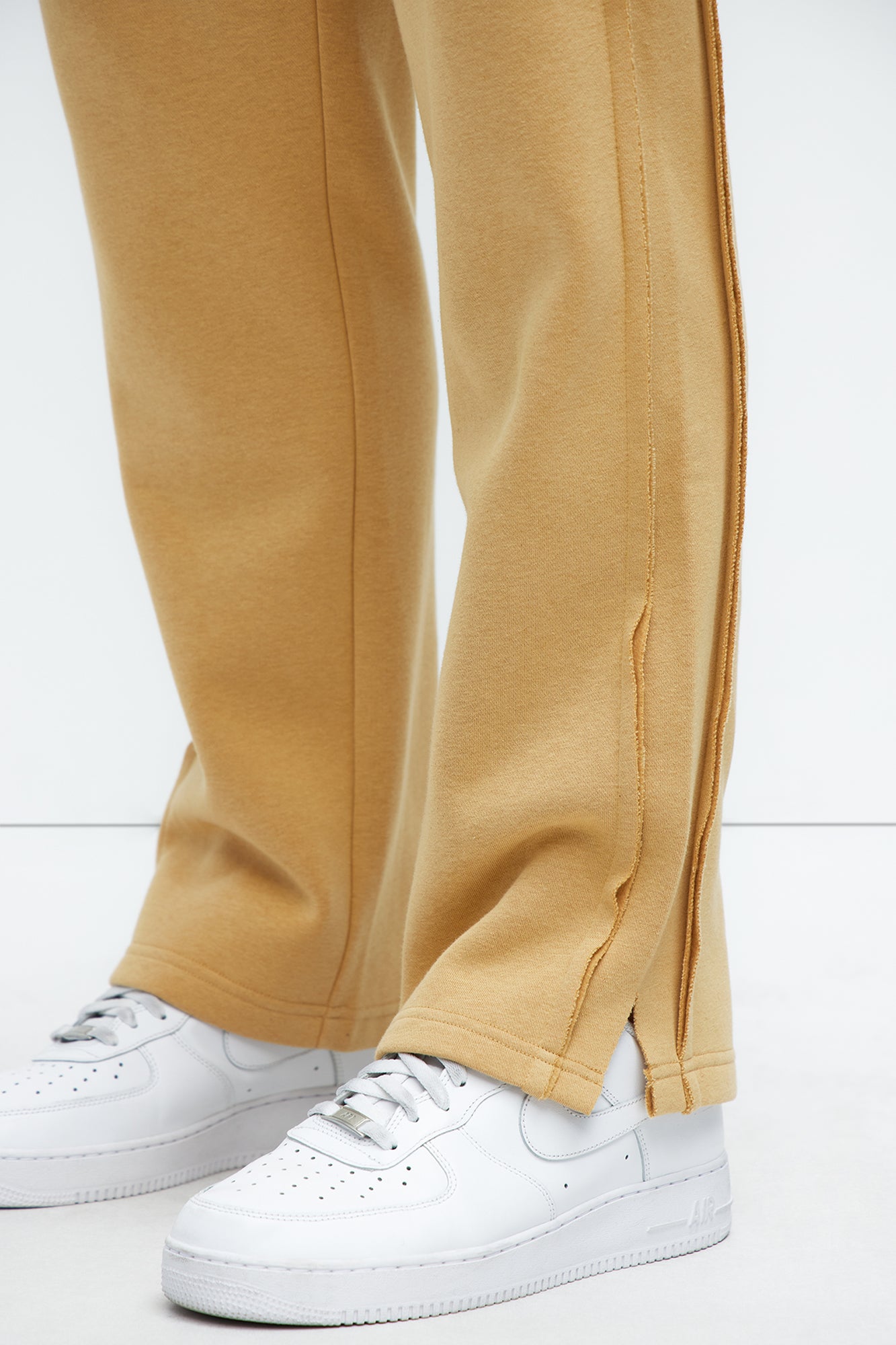 Tyson Douglas Frayed Sweatpants - Camel - Image 4