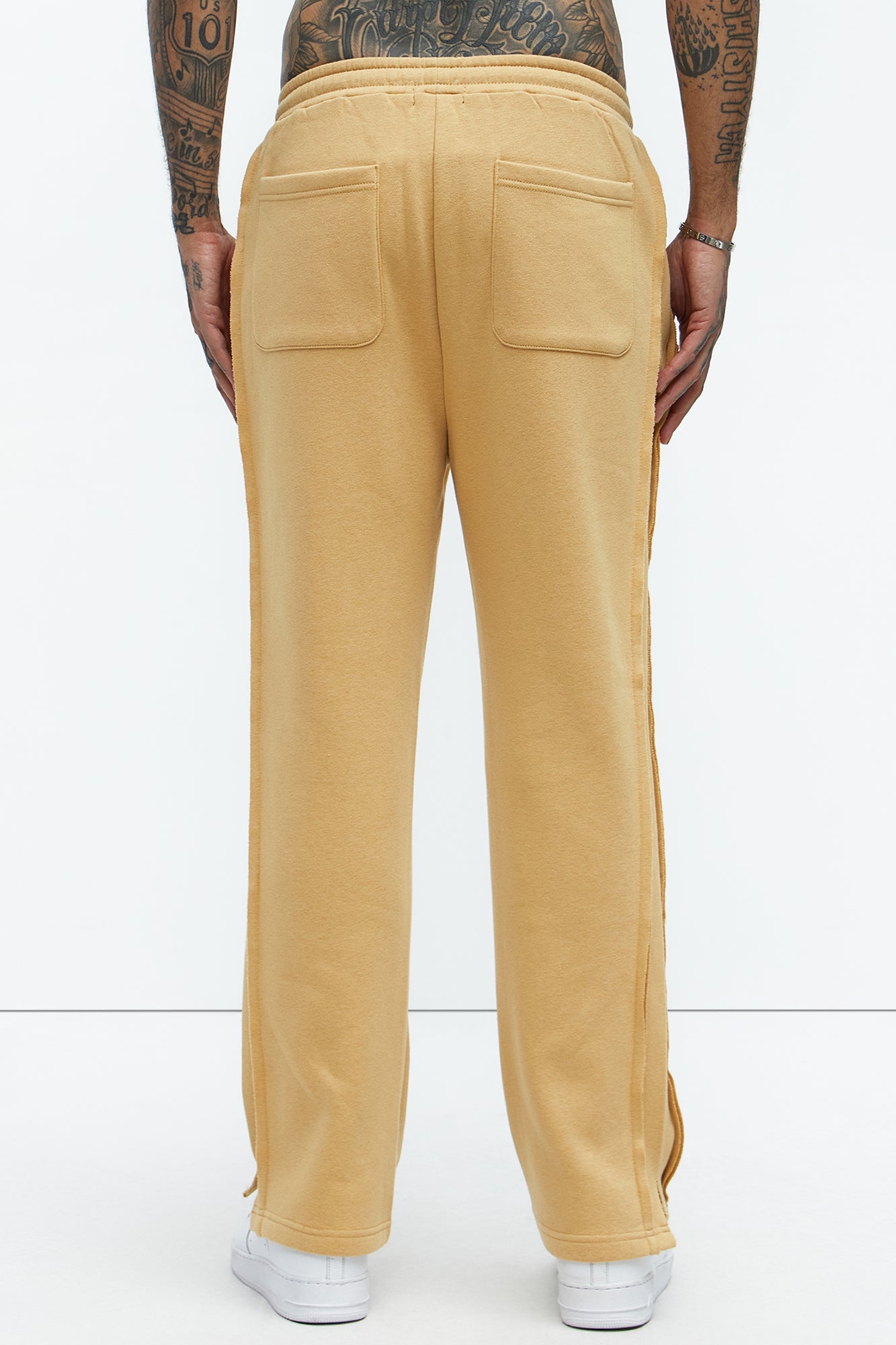 Tyson Douglas Frayed Sweatpants - Camel - Image 5