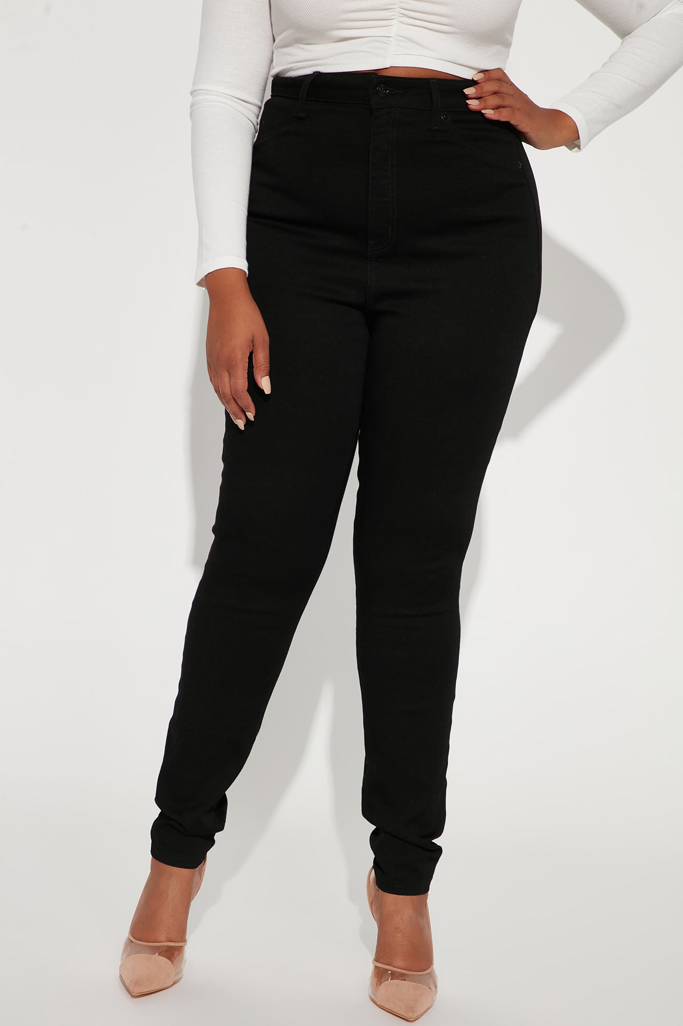 Tall Flex Game Strong Super High Rise Skinny Jeans - Black - Image 5