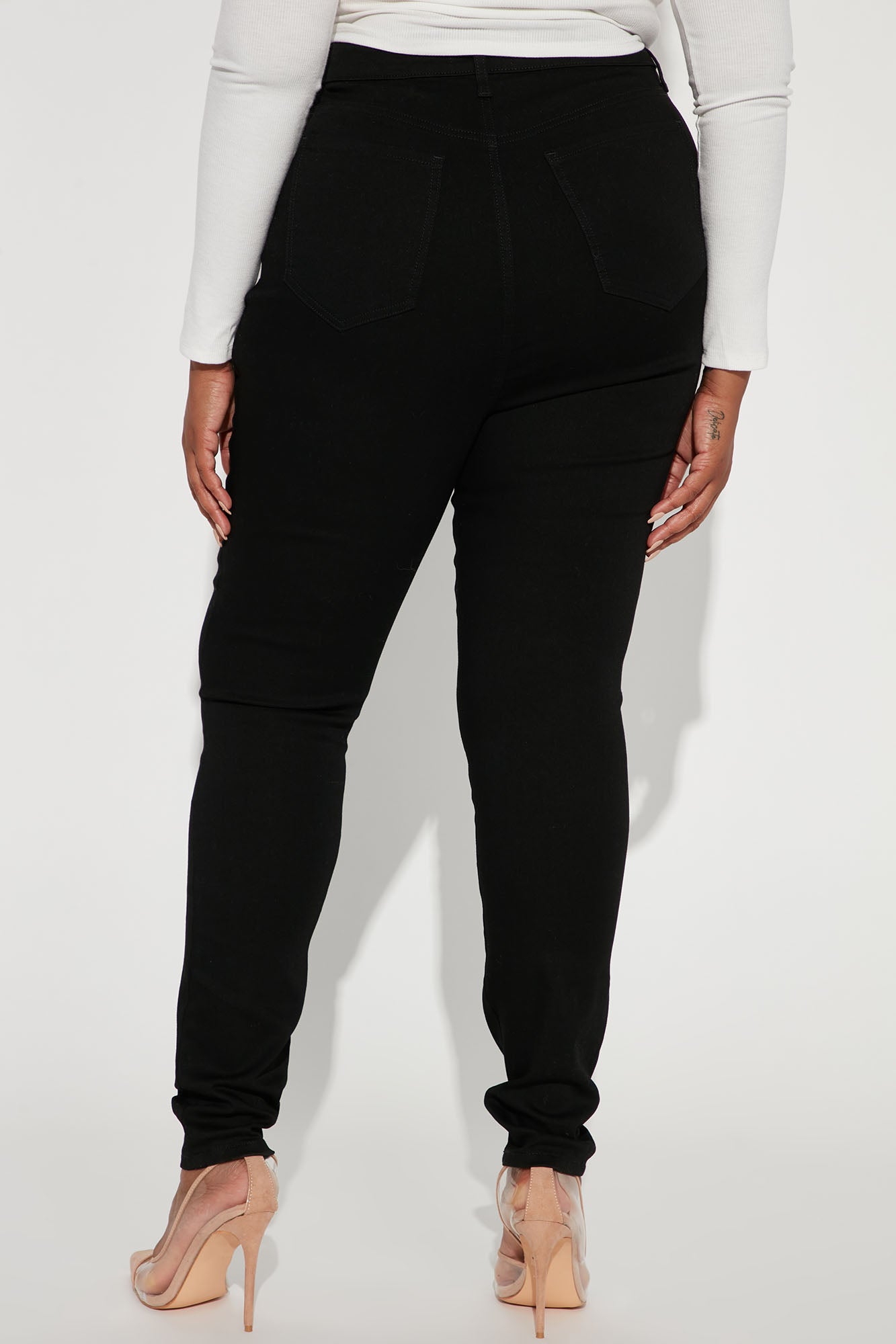 Tall Flex Game Strong Super High Rise Skinny Jeans - Black - Image 6