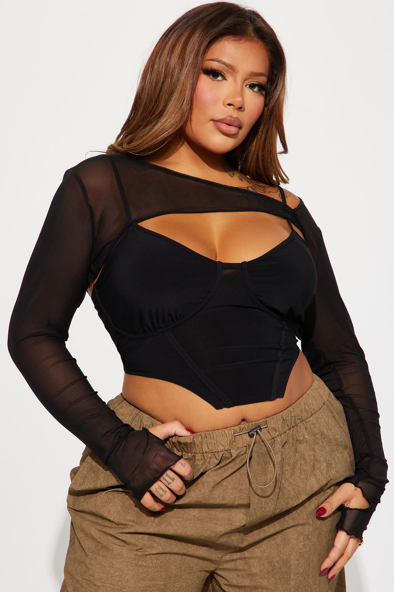 Molly Mesh Top - Black - Image 4
