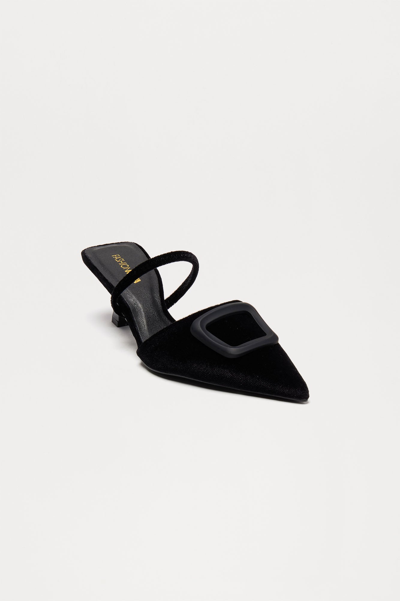 Annalie Kitten Heel Pumps - Black - Image 3