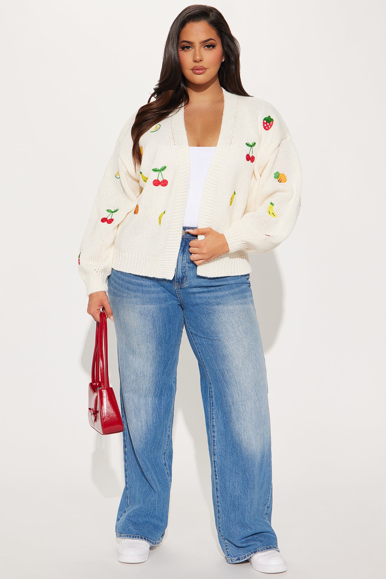 Feeling Fruity Emboridered Cardigan - Ivory/combo - Image 5