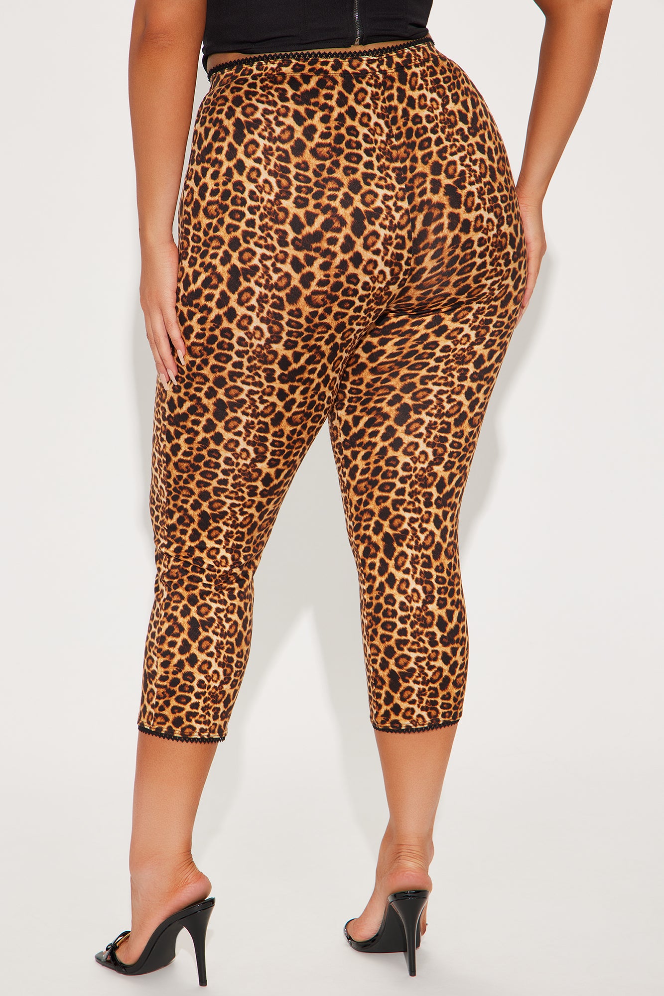 Mila Leopard Capri Legging - Brown/combo - Image 6