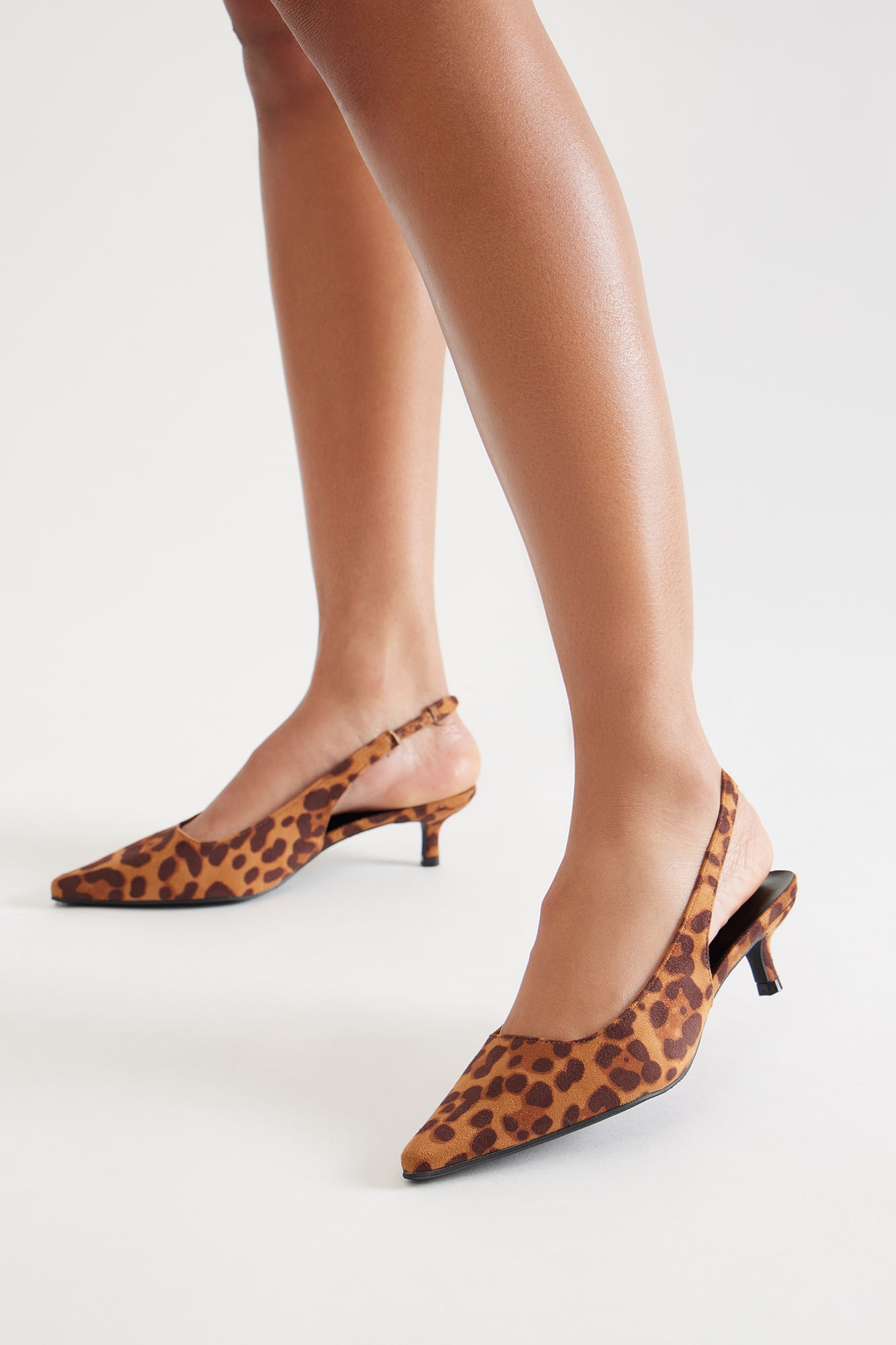 Rora Kitten Heel Pumps - Leopard - Image 4