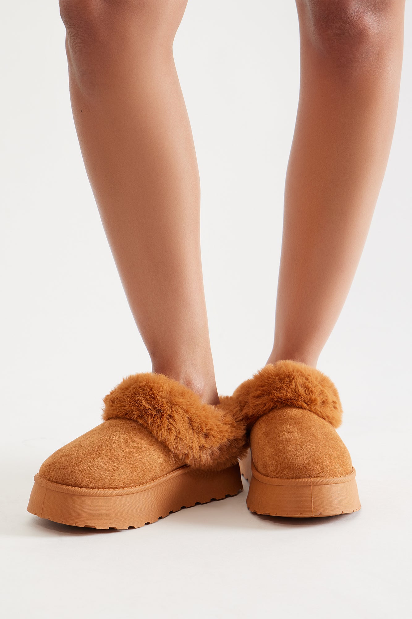 Blizzard Fur Trim Booties - Camel - Image 4