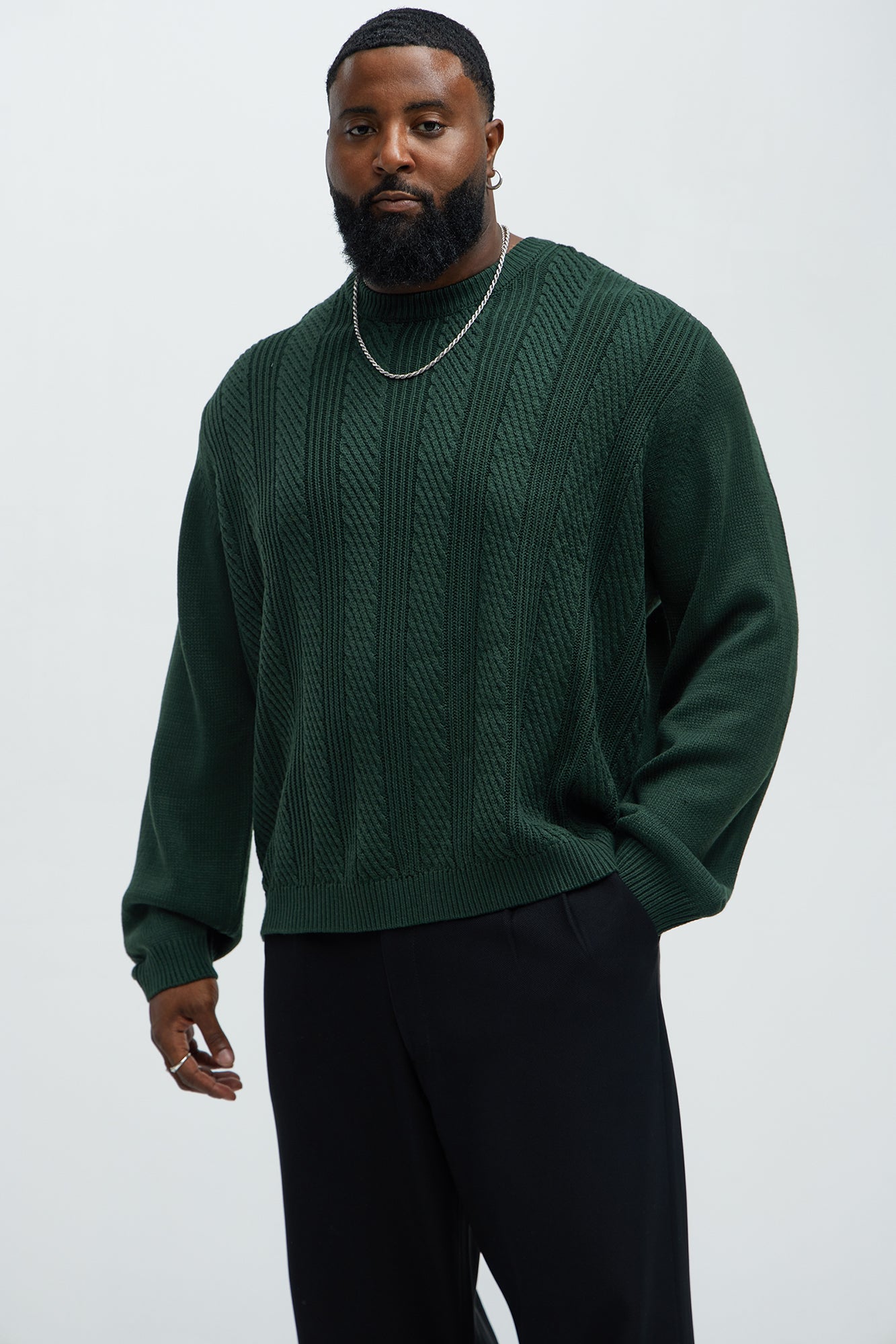 All Night Long Crewneck Sweater - Green - Image 5