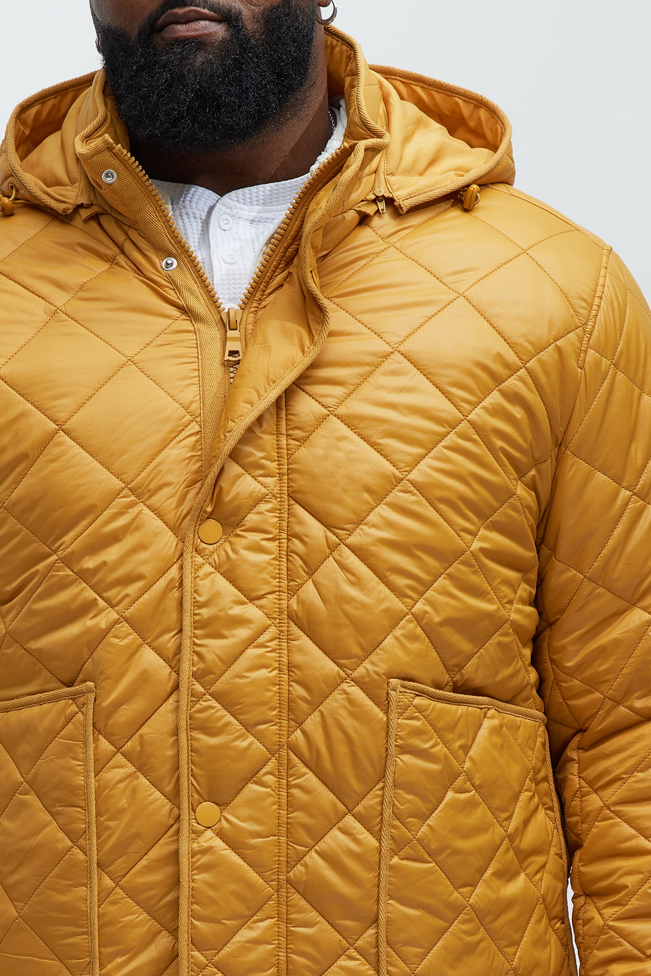 Better By Myself Quilted Jacket - Mustard - Image 10