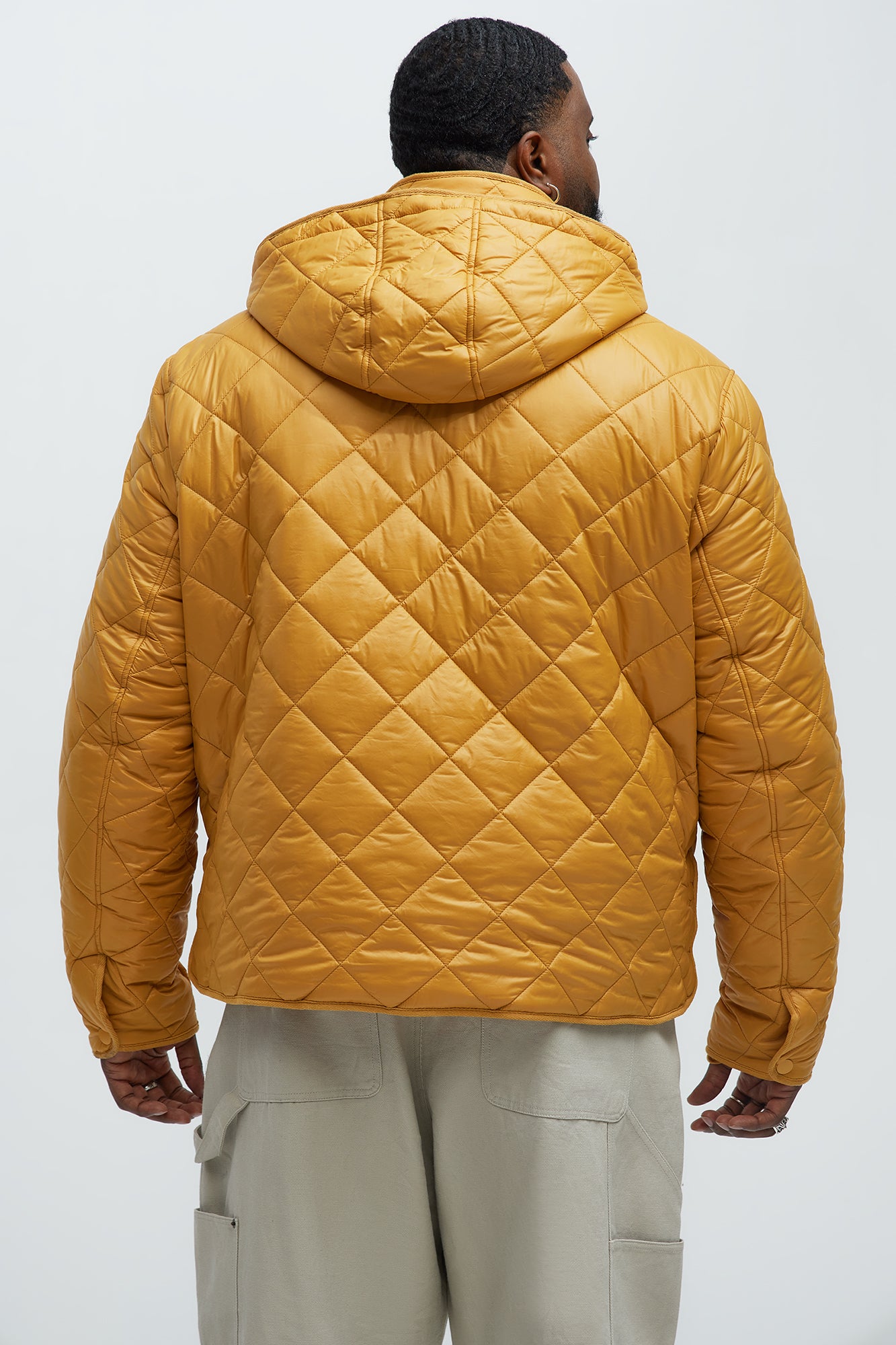 Better By Myself Quilted Jacket - Mustard - Image 11