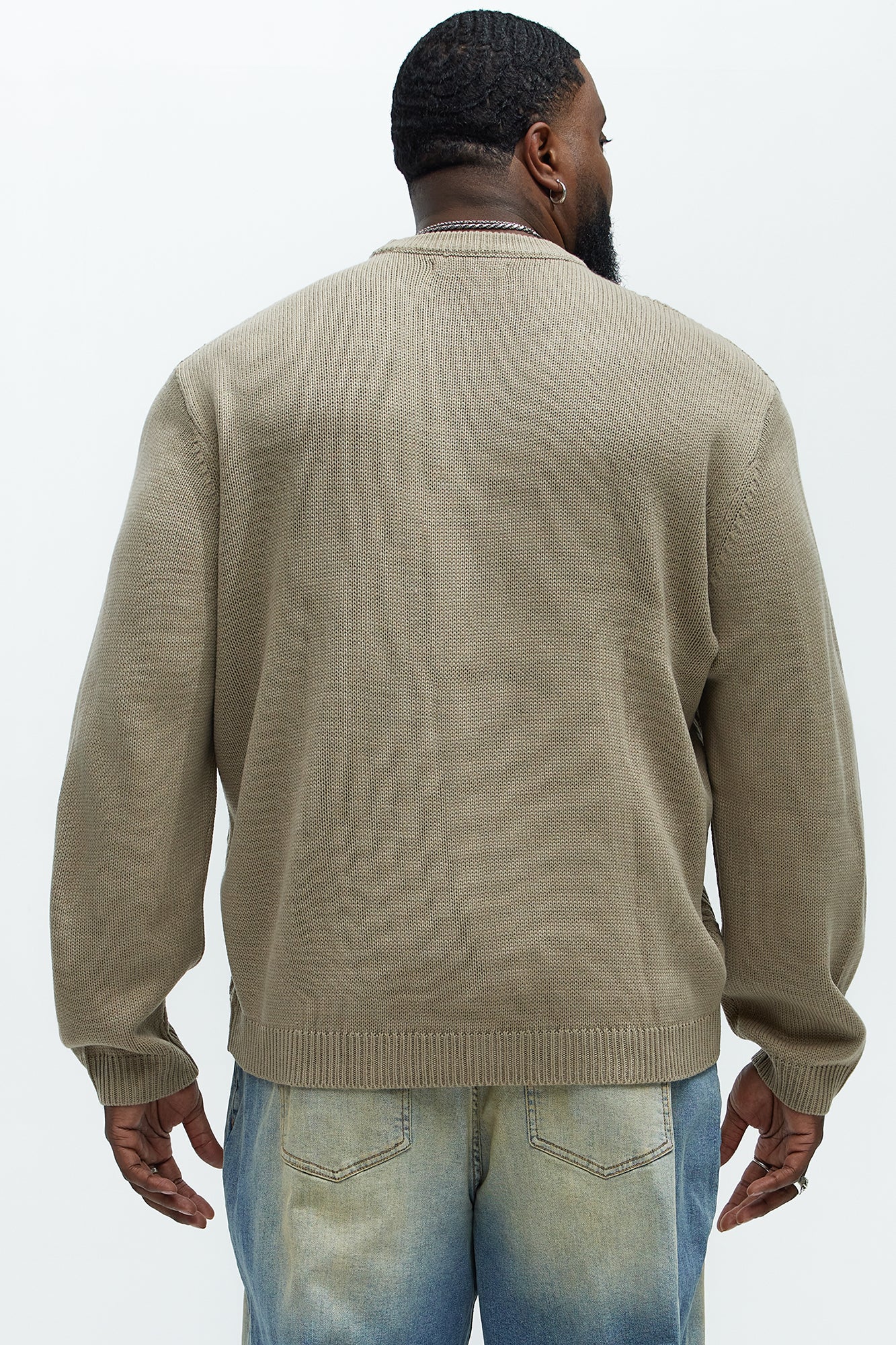 All Night Long Crewneck Sweater - Tan - Image 8