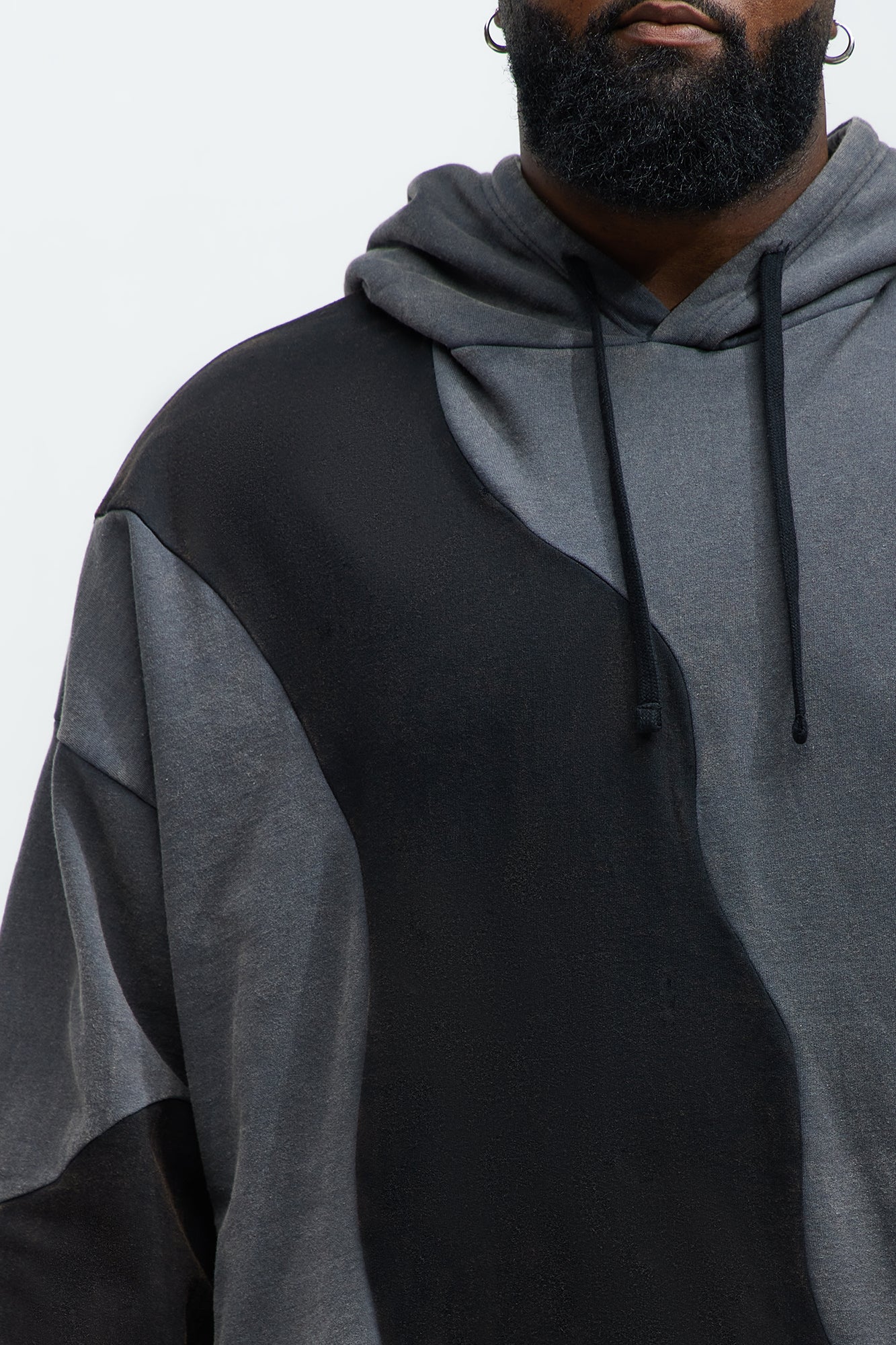 Washed Abstract Hoodie - Black - Image 7