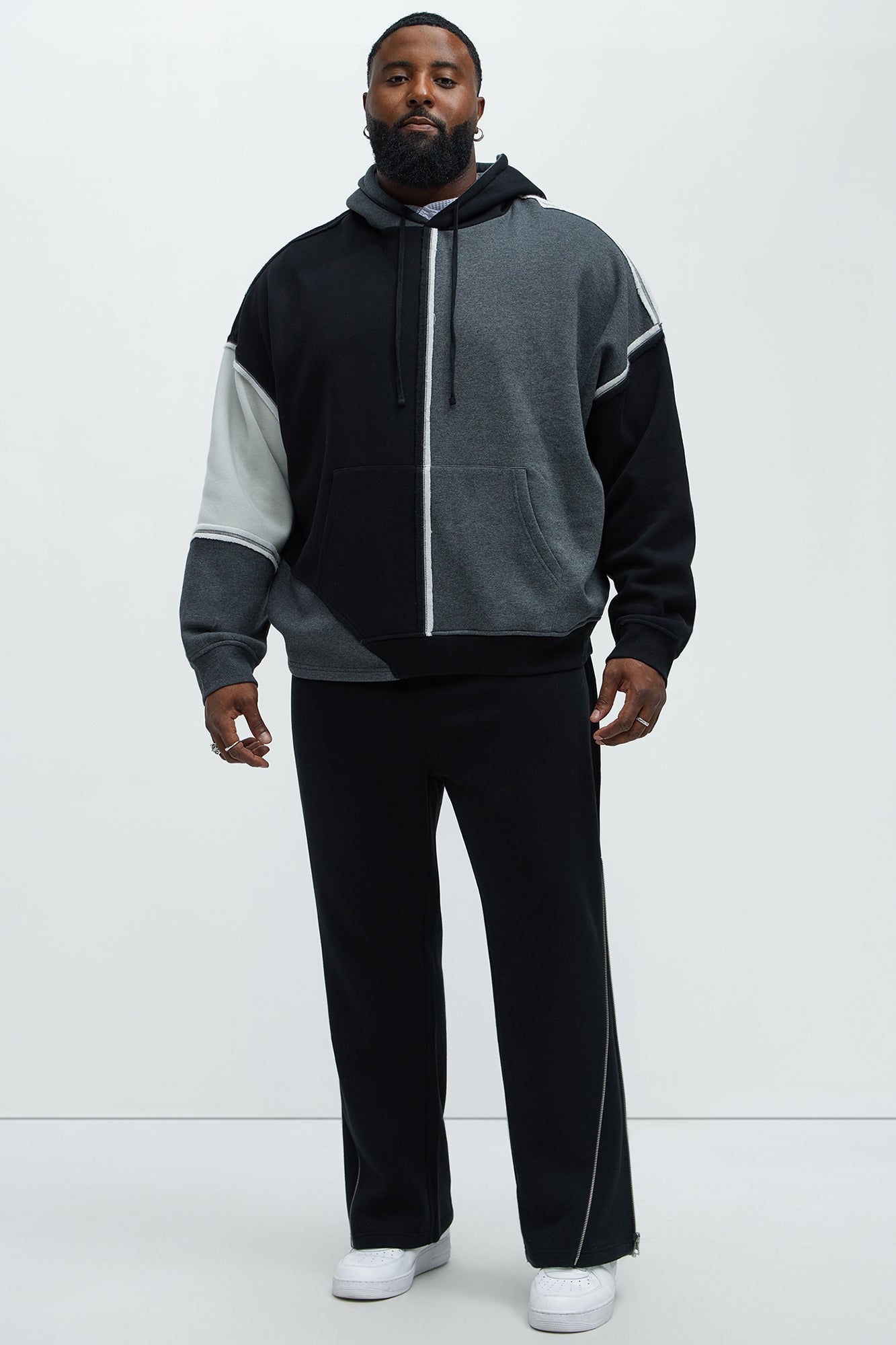 Tyson Destroyed Oversized Hoodie - Black/combo - Image 6