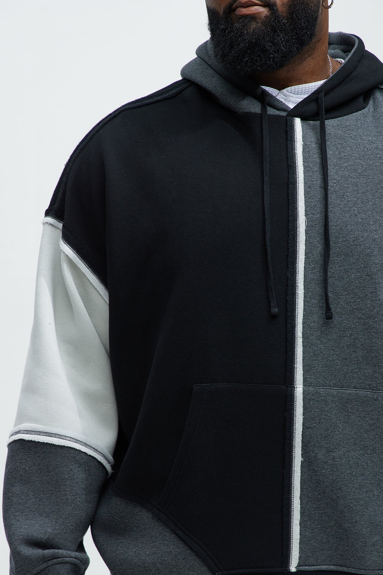 Tyson Destroyed Oversized Hoodie - Black/combo - Image 7