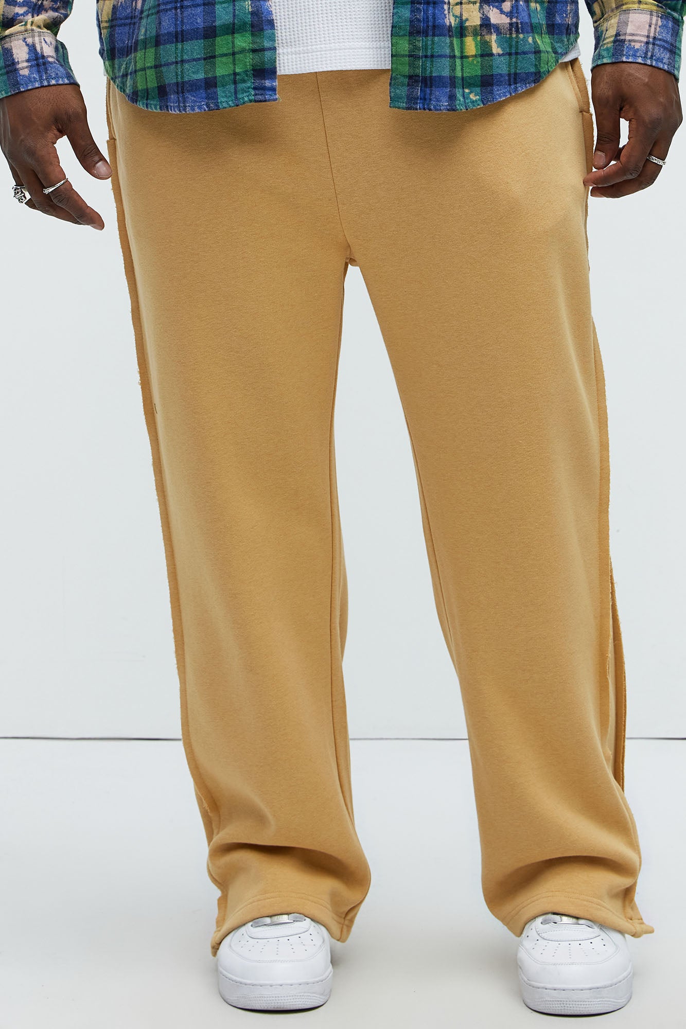 Tyson Douglas Frayed Sweatpants - Camel - Image 6