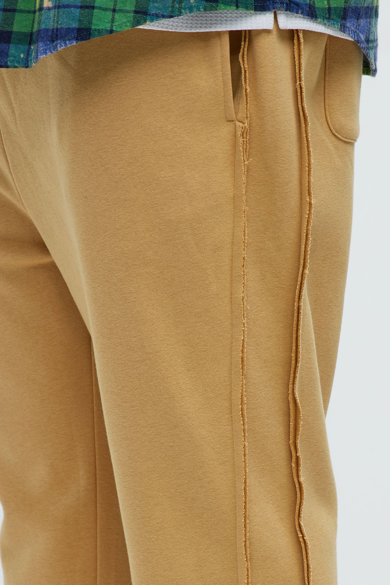 Tyson Douglas Frayed Sweatpants - Camel - Image 8