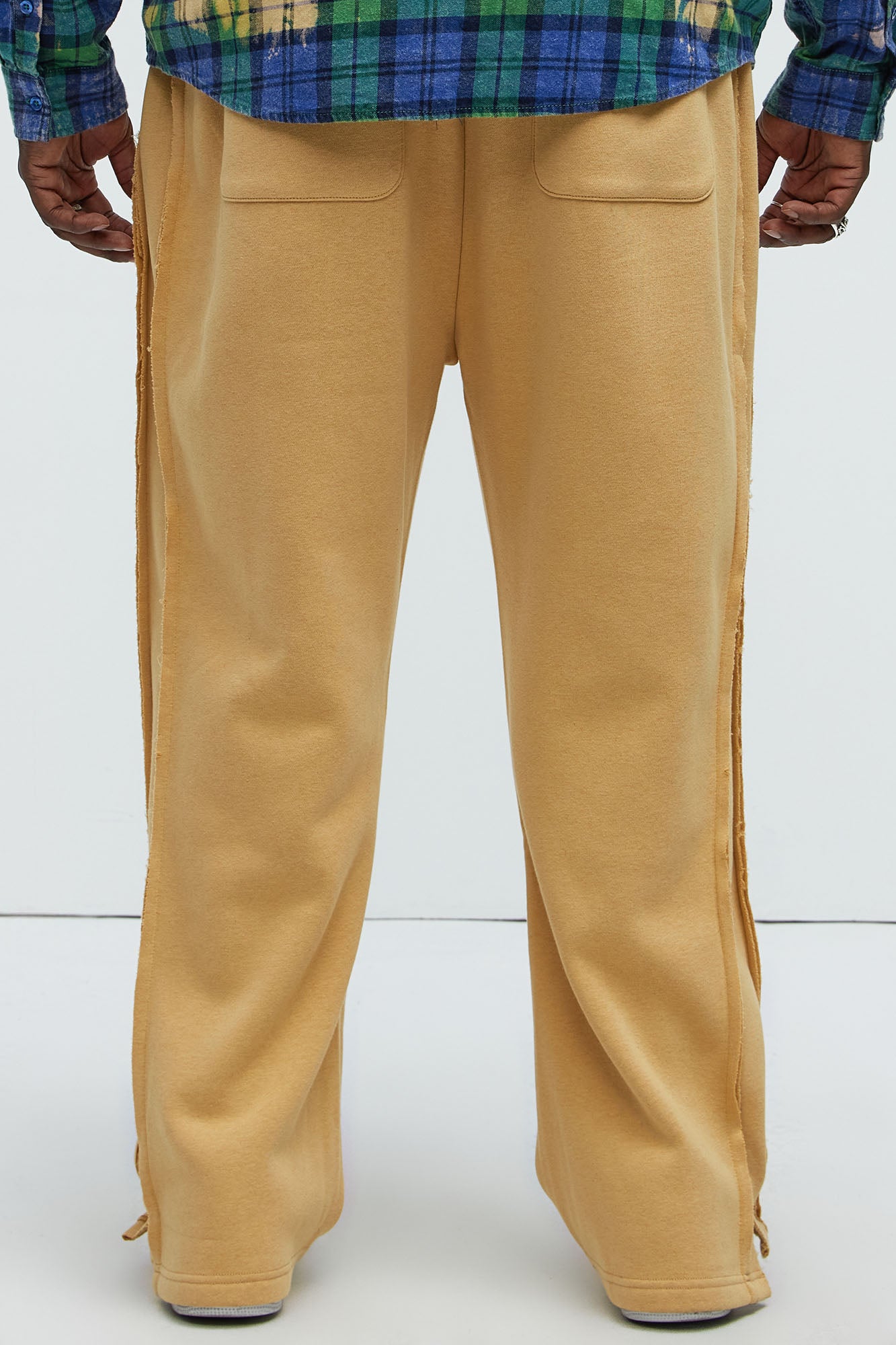 Tyson Douglas Frayed Sweatpants - Camel - Image 9