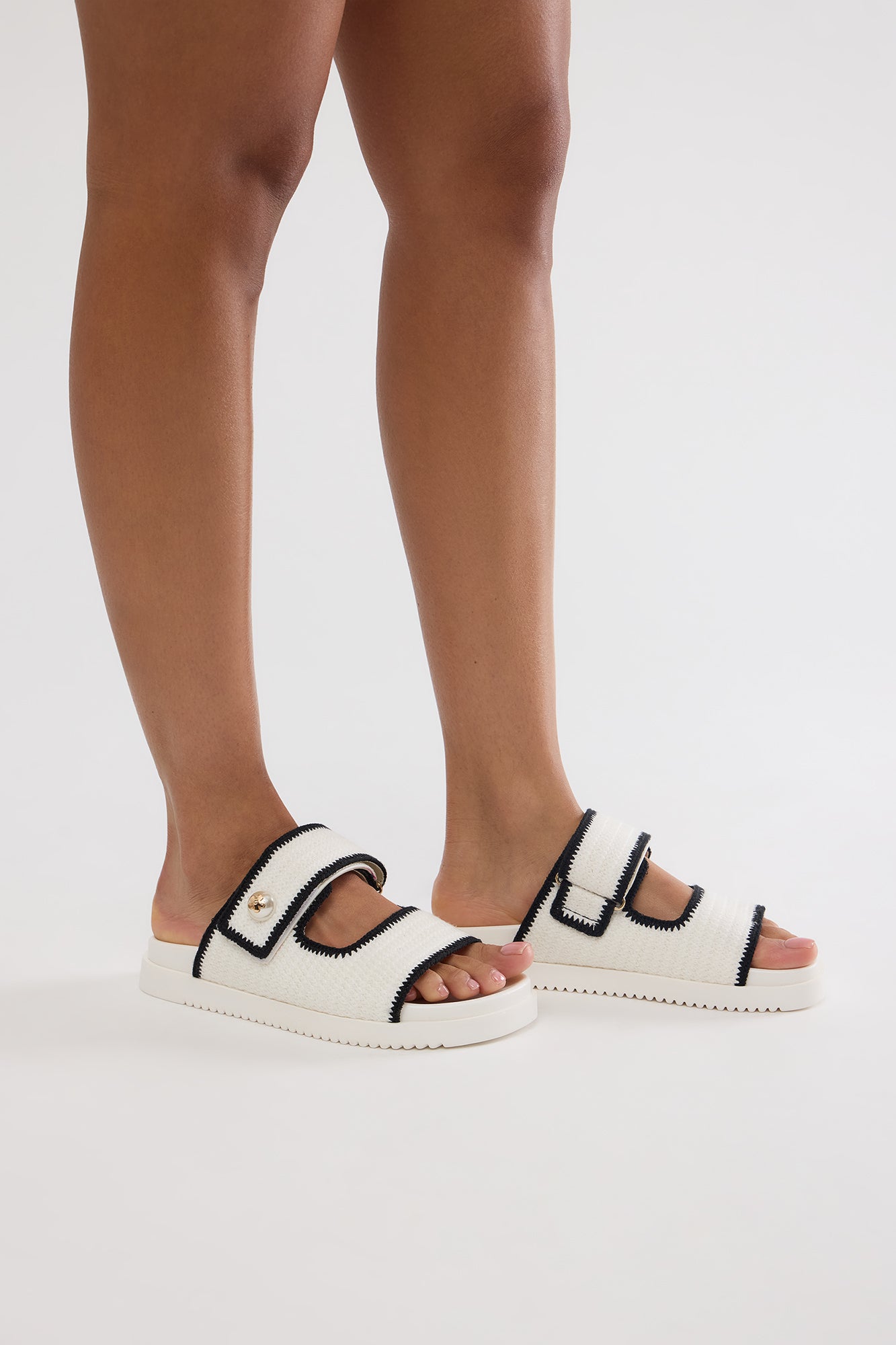 Indiana Raffia Slides - White - Image 4