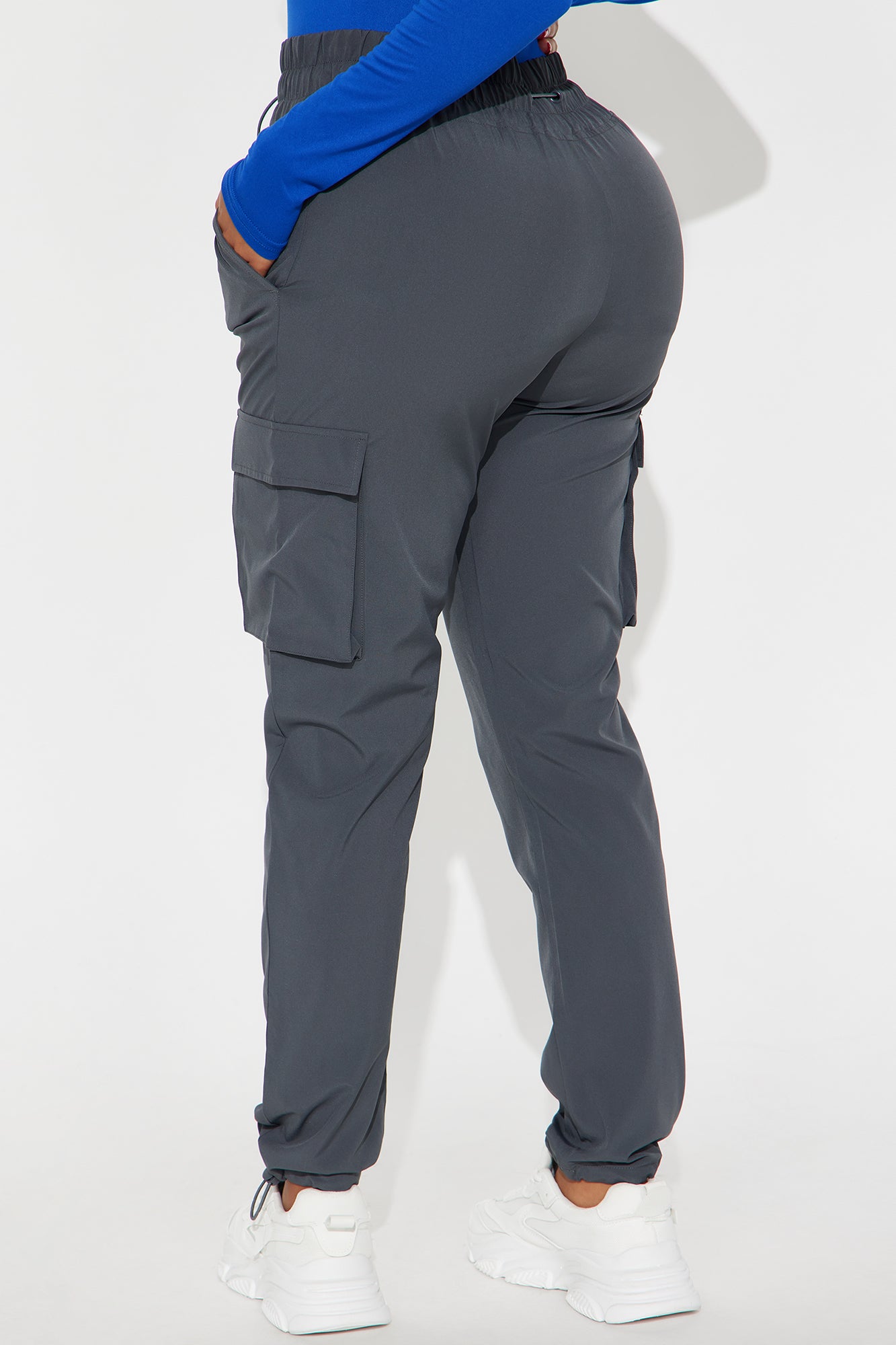 Clocked In Stretch Uniform Cinch Scrub Jogger Pants - Charcoal - Image 3