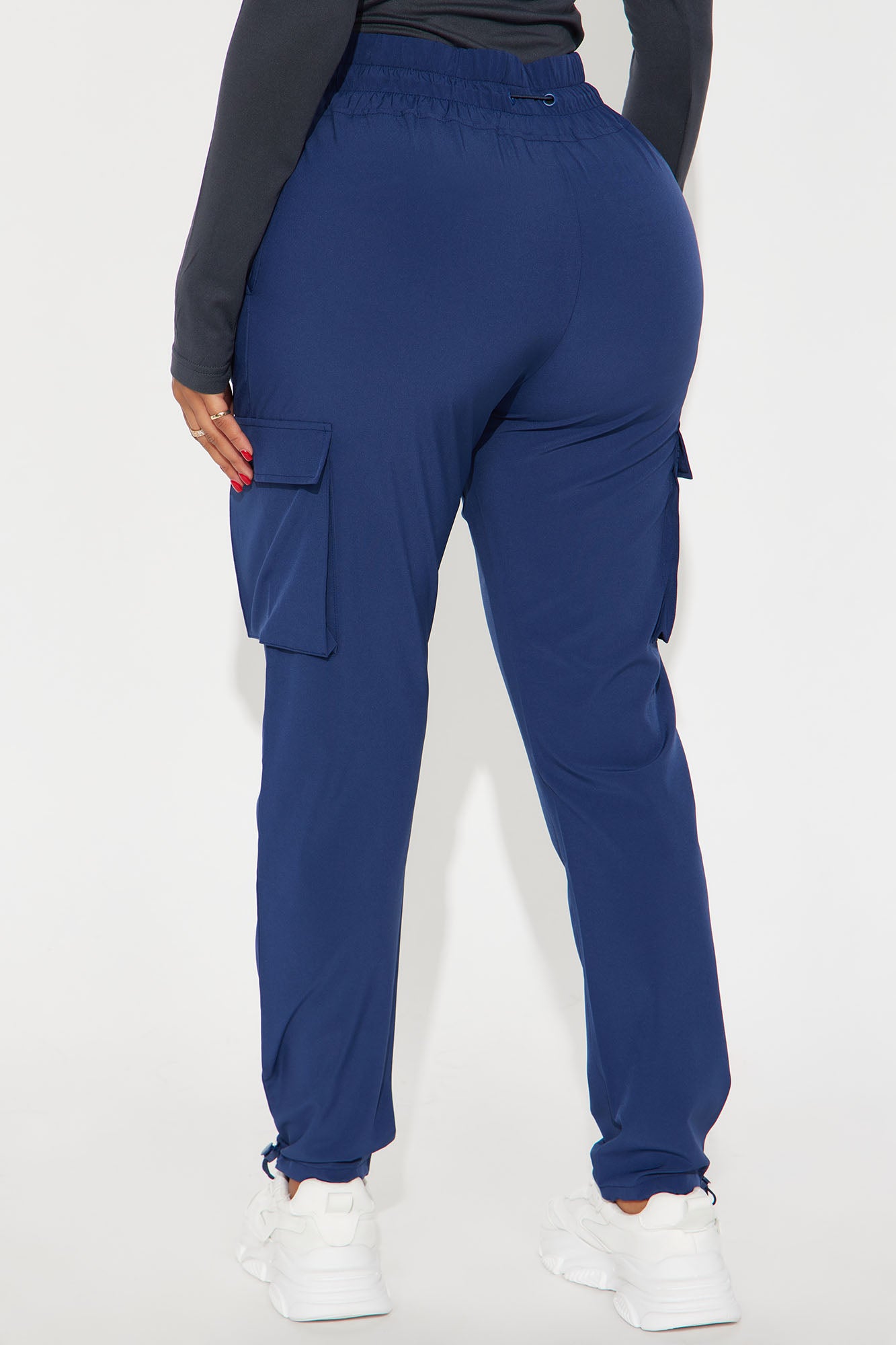 Clocked In Stretch Uniform Cinch Scrub Jogger Pants - Navy - Image 4