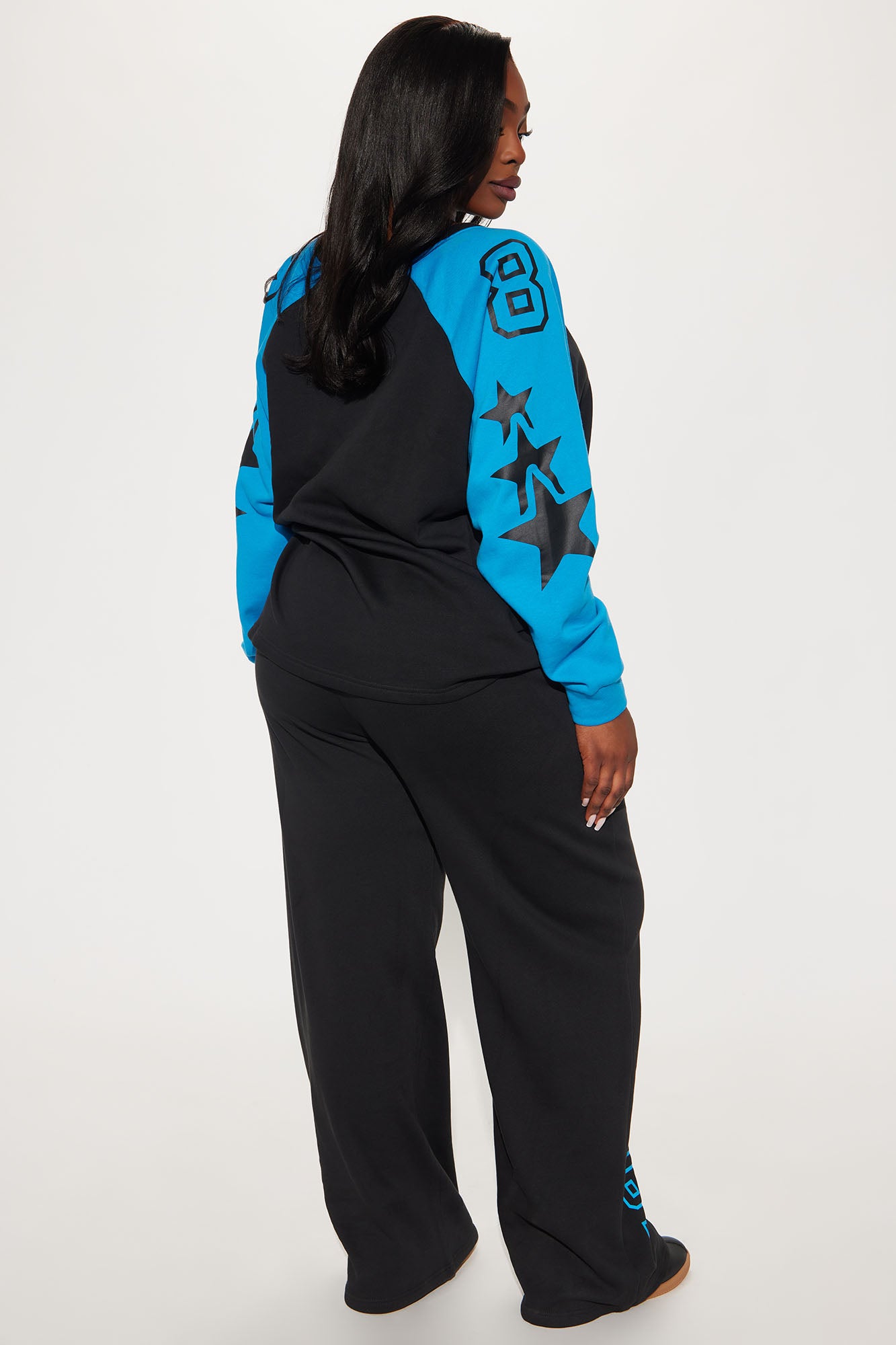 Tokyo Jersey Sweatsuit Set - Black/Blue - Image 8