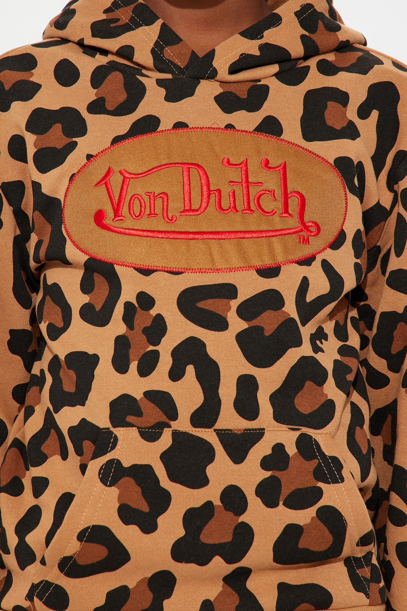 Mini Von Dutch Leopard Patch Hoodie - Leopard - Image 4