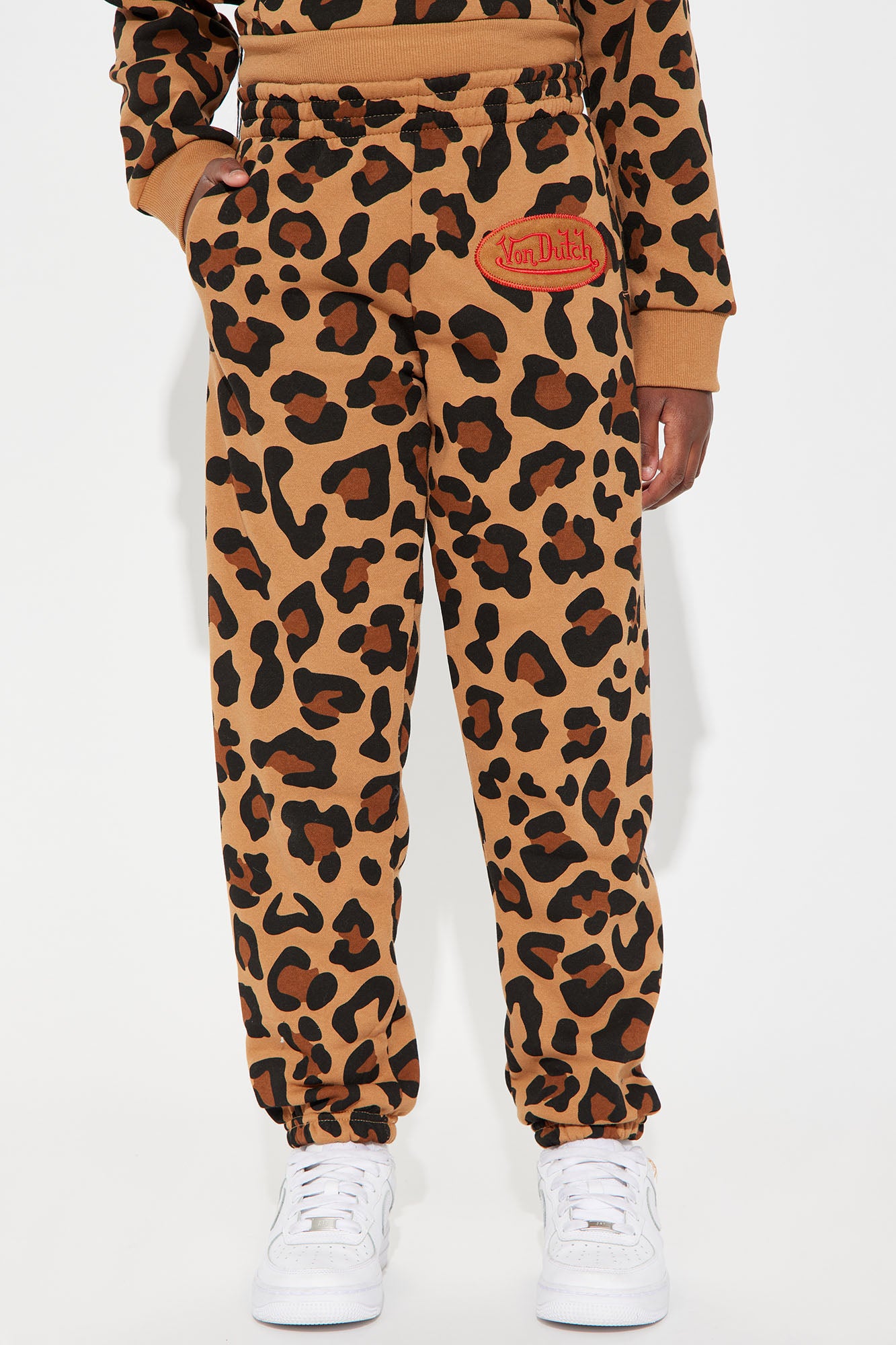 Mini Von Dutch Leopard Patch Jogger - Leopard - Image 3