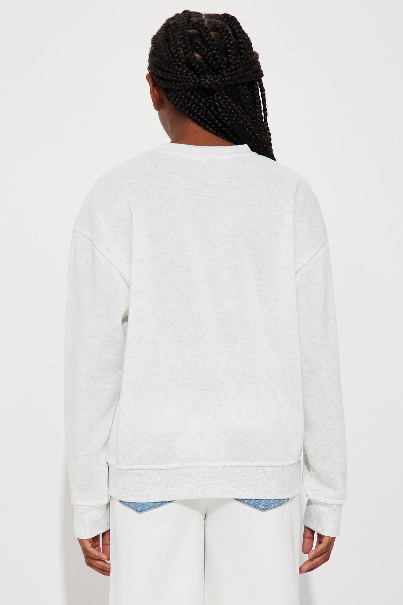 Mini Very Demure Crew Neck Sweatshirt - Heather Grey - Image 3