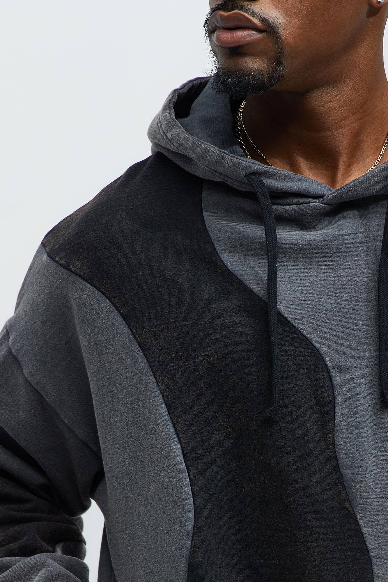Washed Abstract Hoodie - Black - Image 3