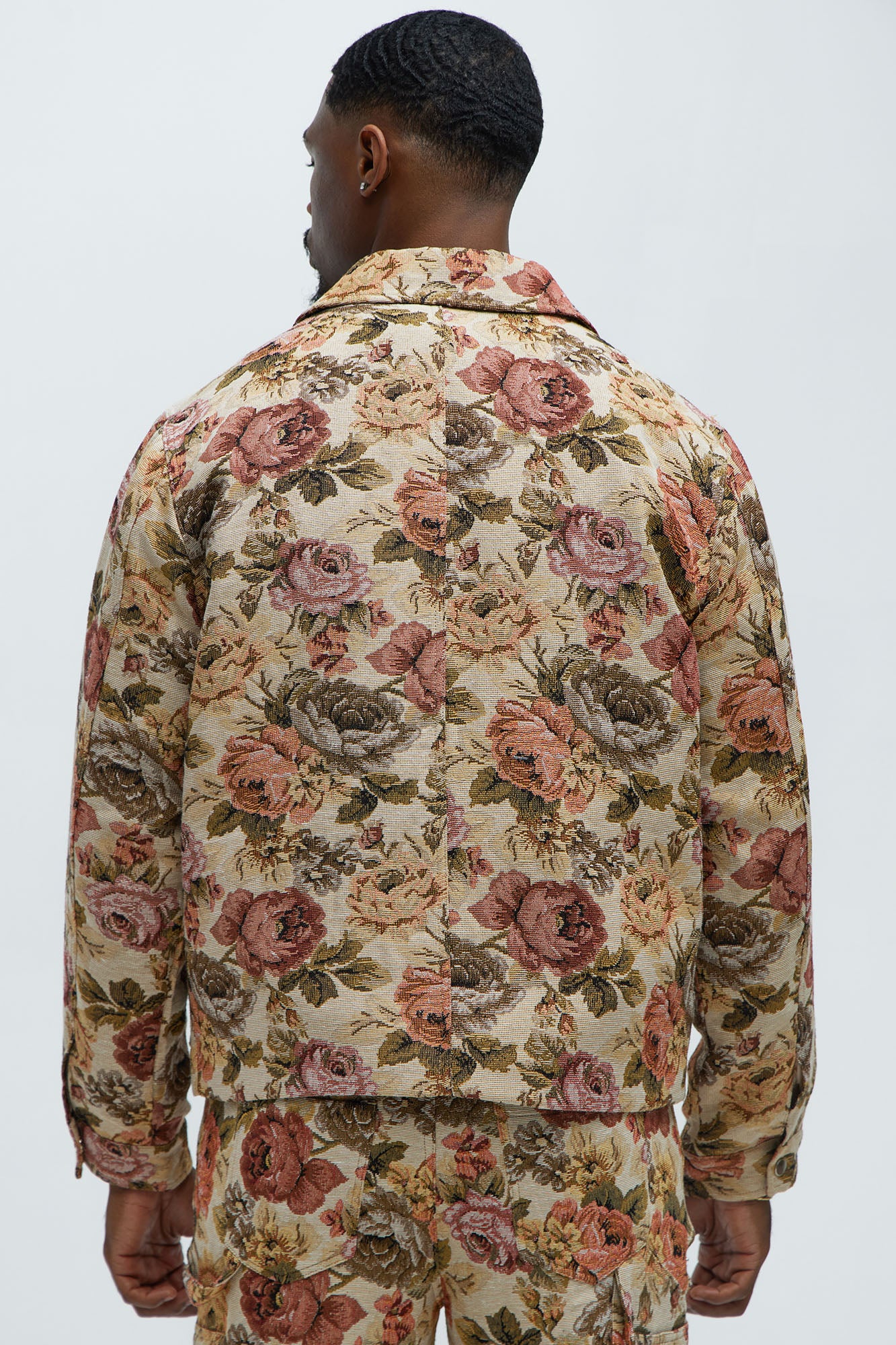 Bellevue Floral Tapestry Work Jacket - Taupe/combo - Image 5
