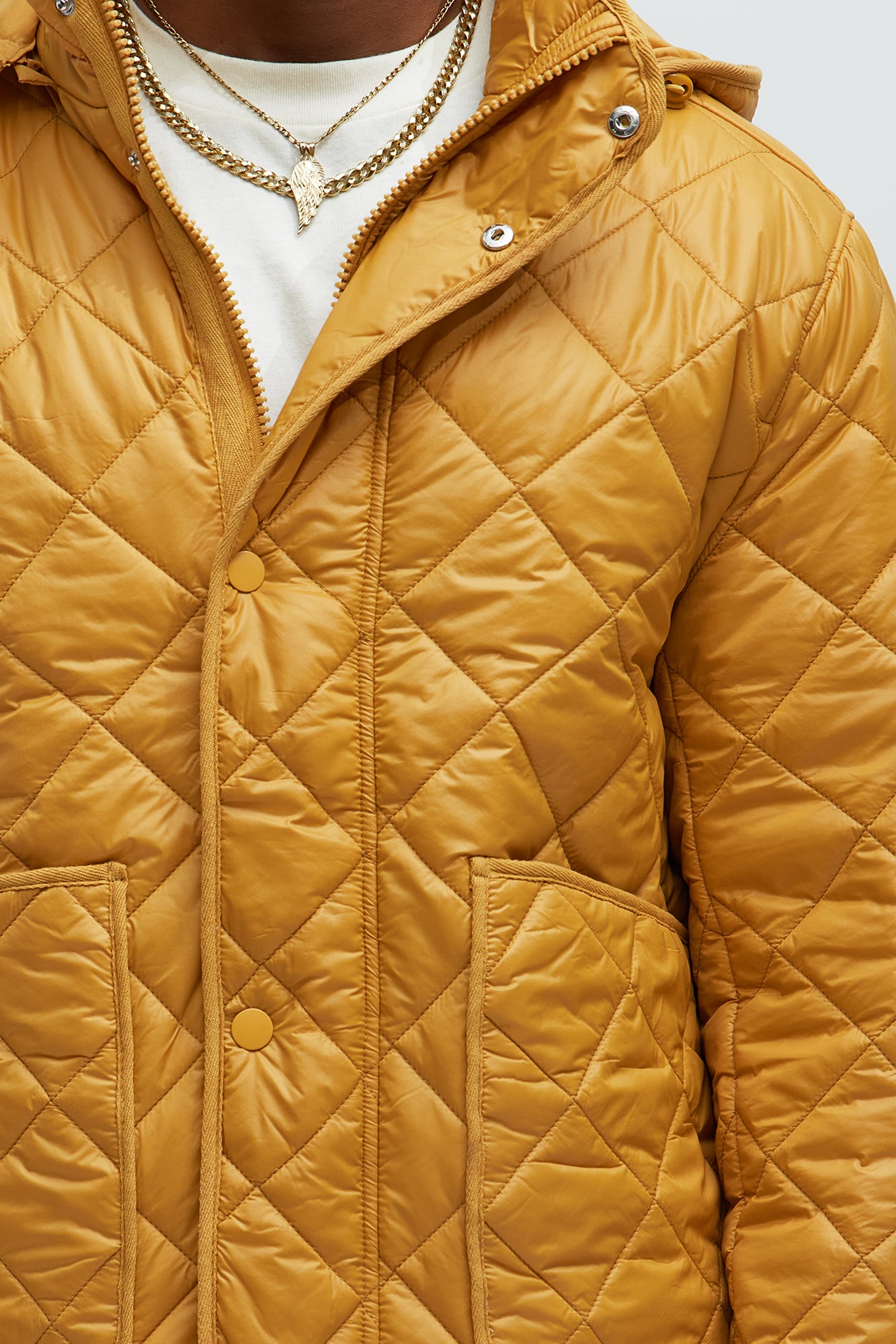Better By Myself Quilted Jacket - Mustard - Image 4