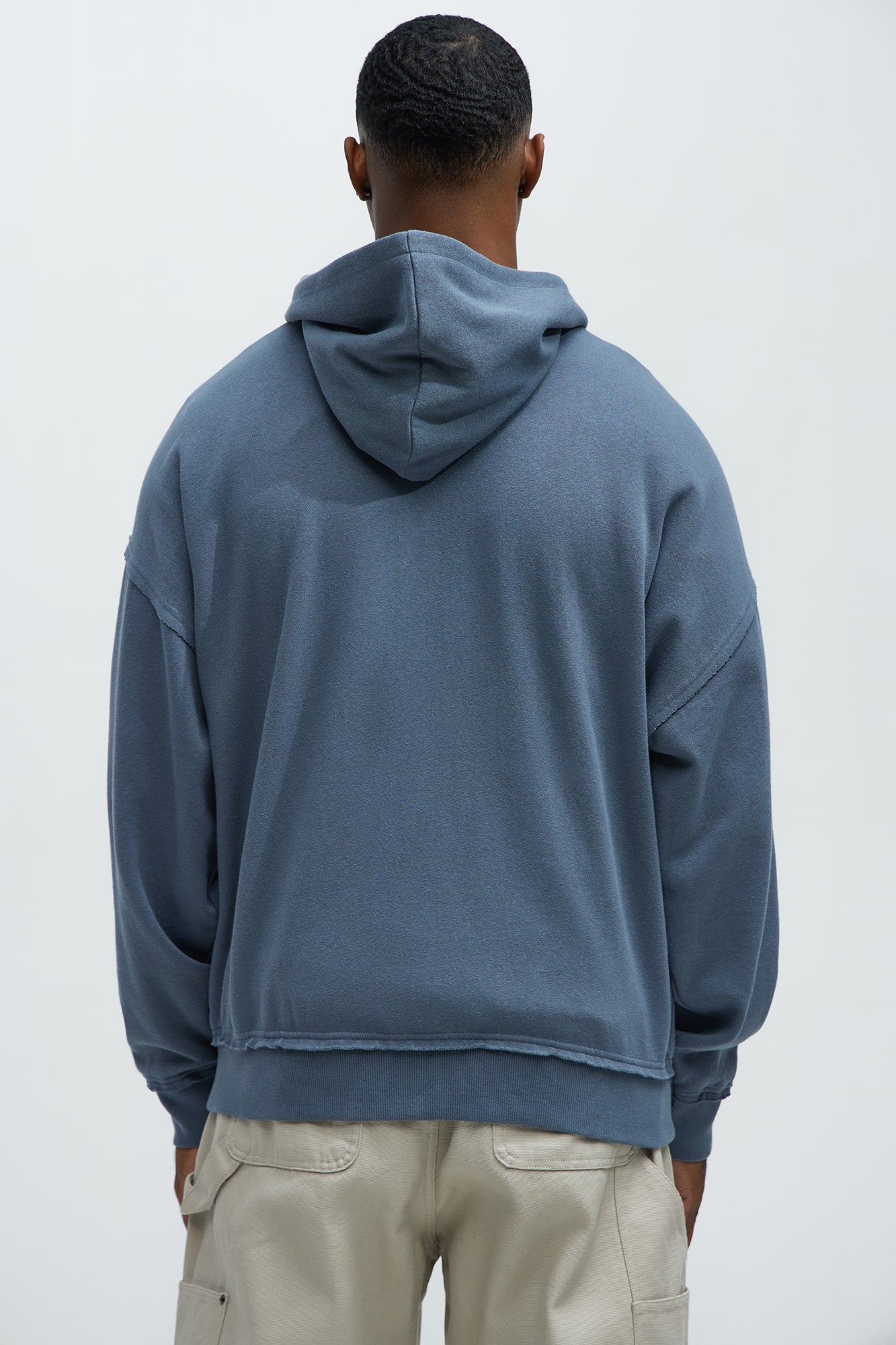 Tyson Bling Oversized Zip Hoodie - Blue - Image 4