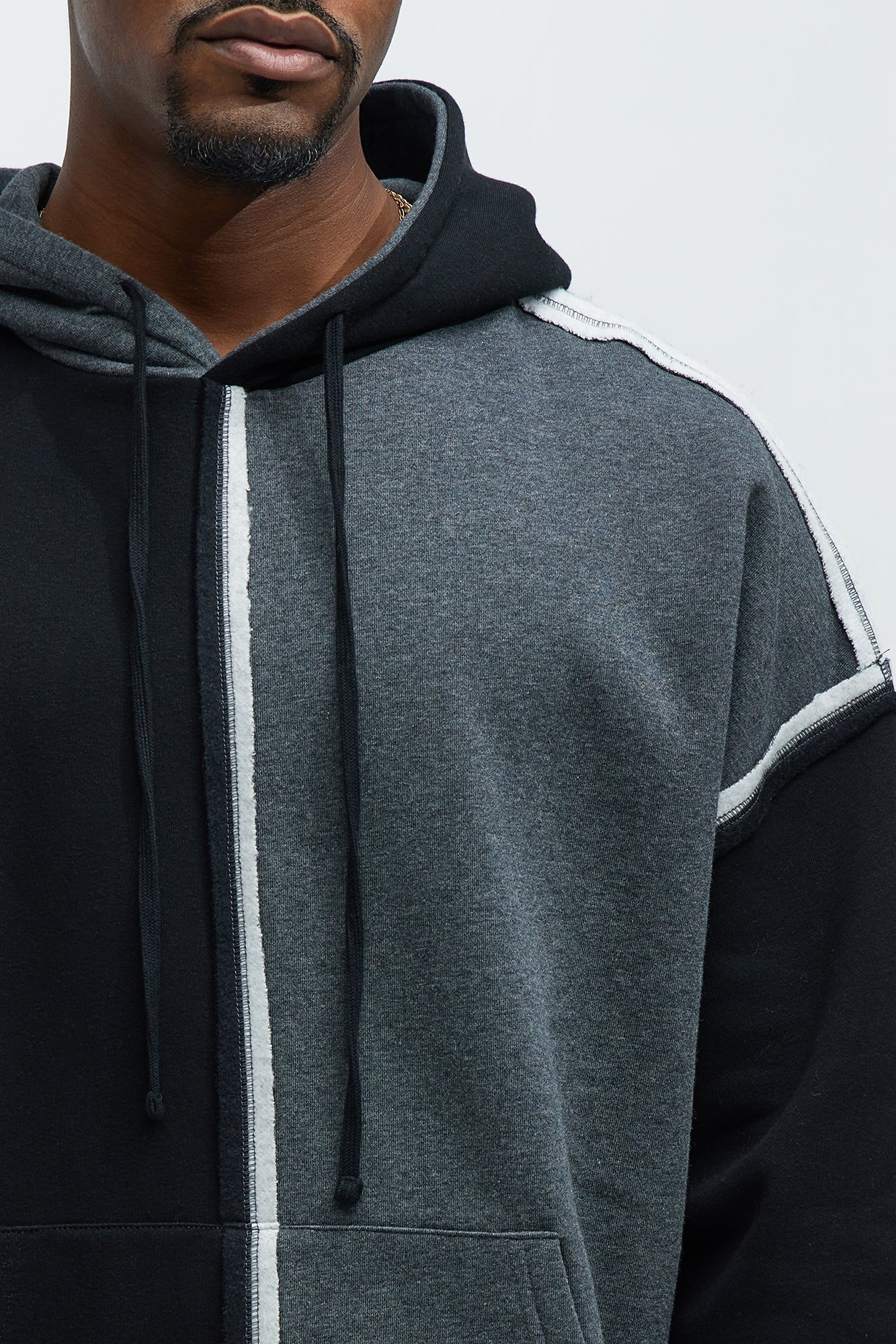 Tyson Destroyed Oversized Hoodie - Black/combo - Image 3