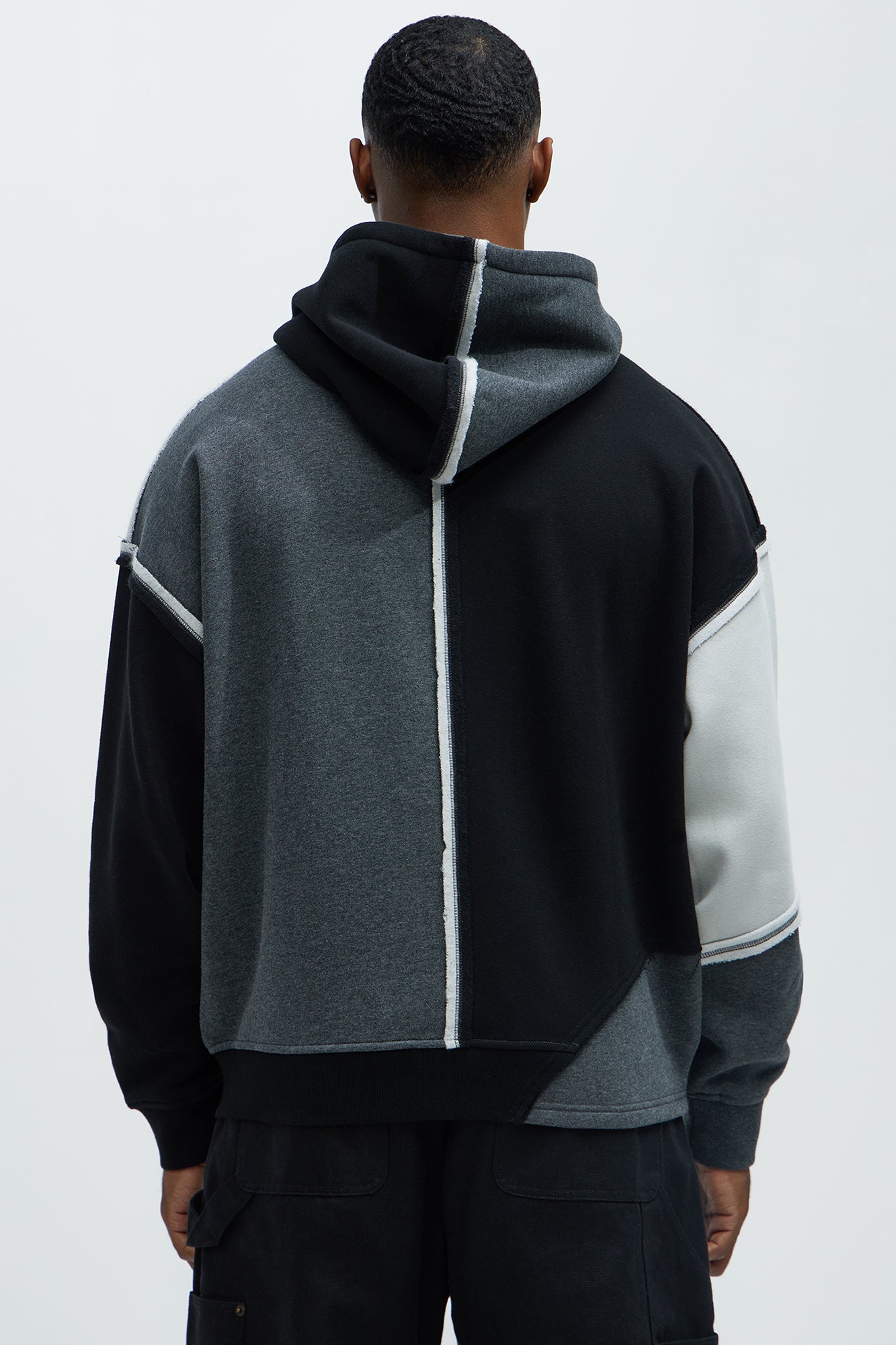Tyson Destroyed Oversized Hoodie - Black/combo - Image 4