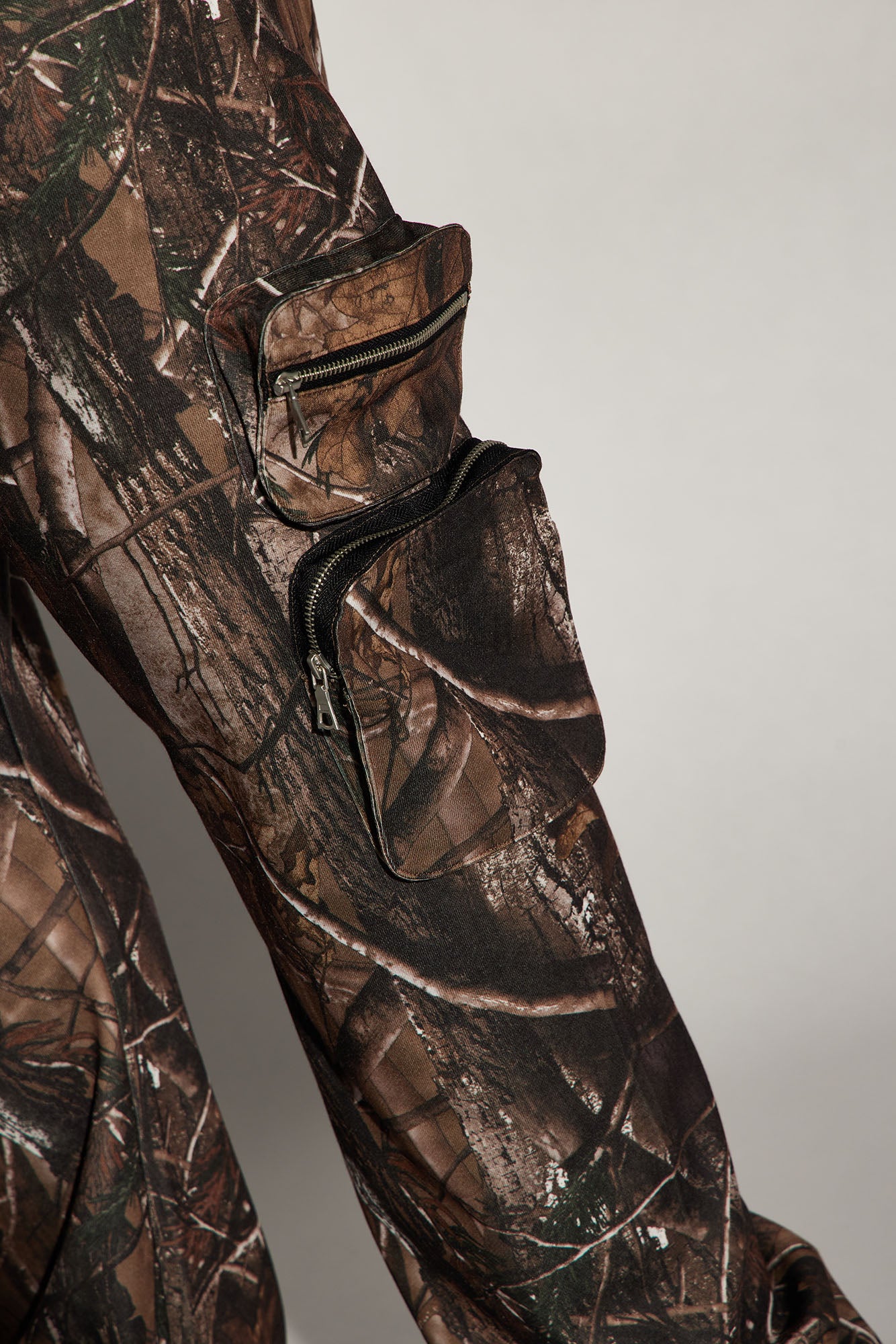Tree Camo Cargo Flared Sweatpant - Camouflage - Image 8