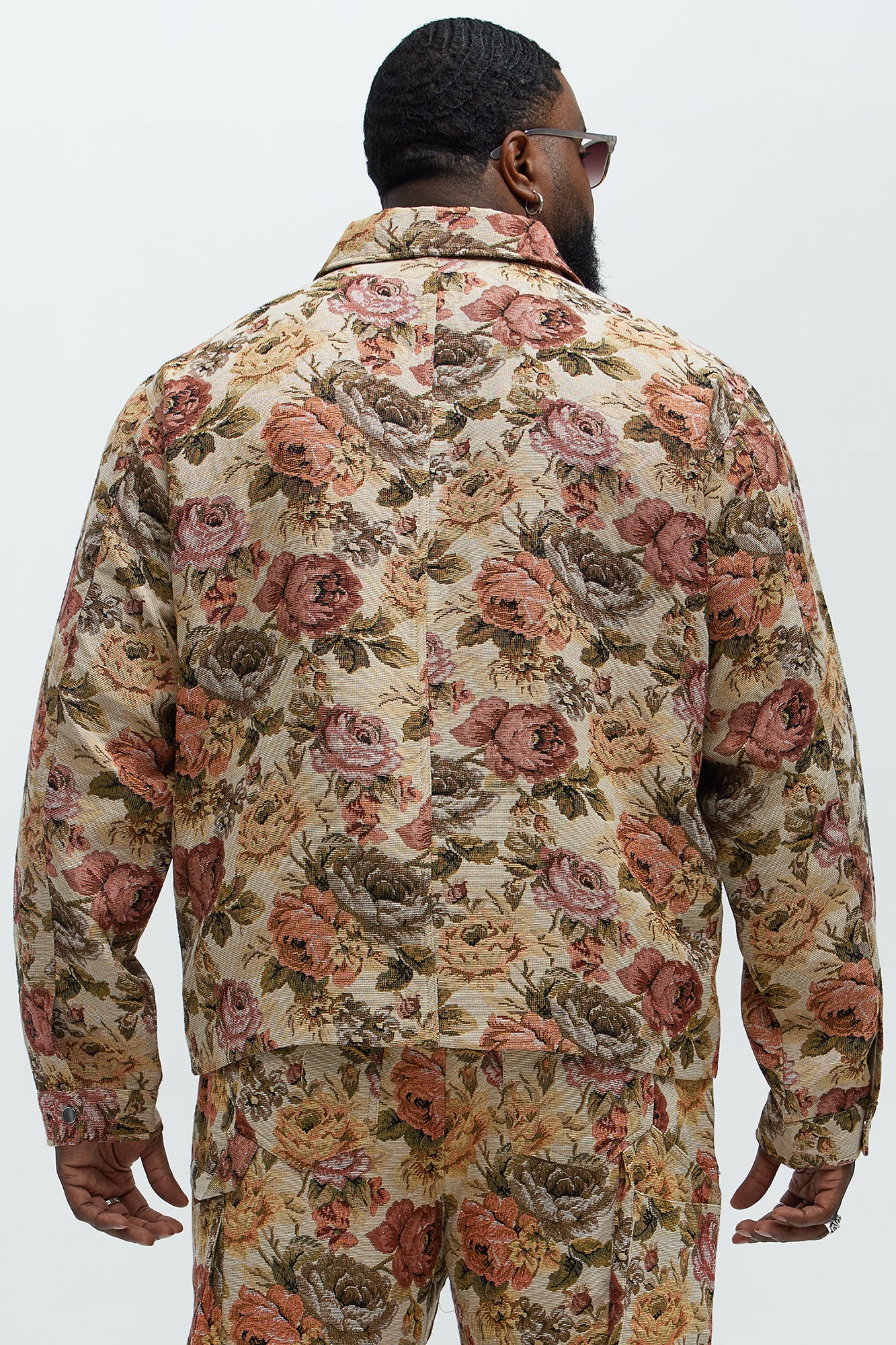Bellevue Floral Tapestry Work Jacket - Taupe/combo - Image 10