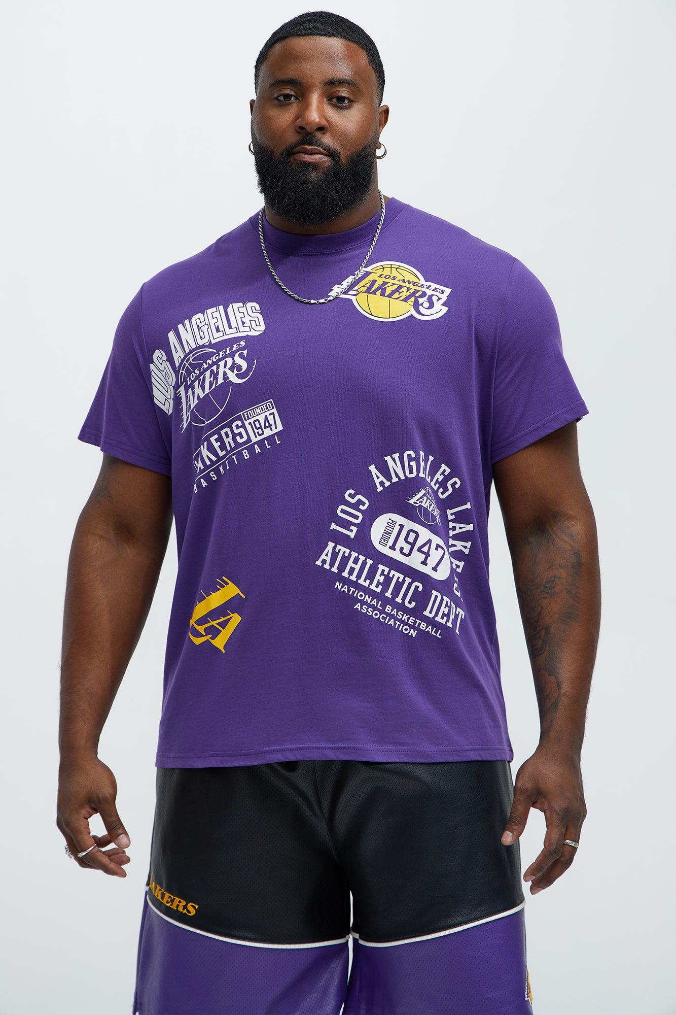 Lakers Slap Shots Short Sleeve Tee - Purple - Image 5