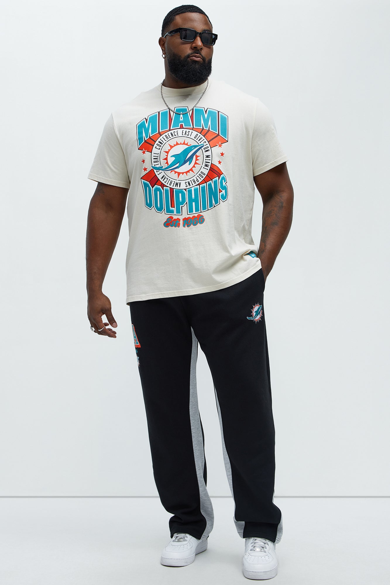 Dolphins Bold Flare Sweatpants - Black - Image 8